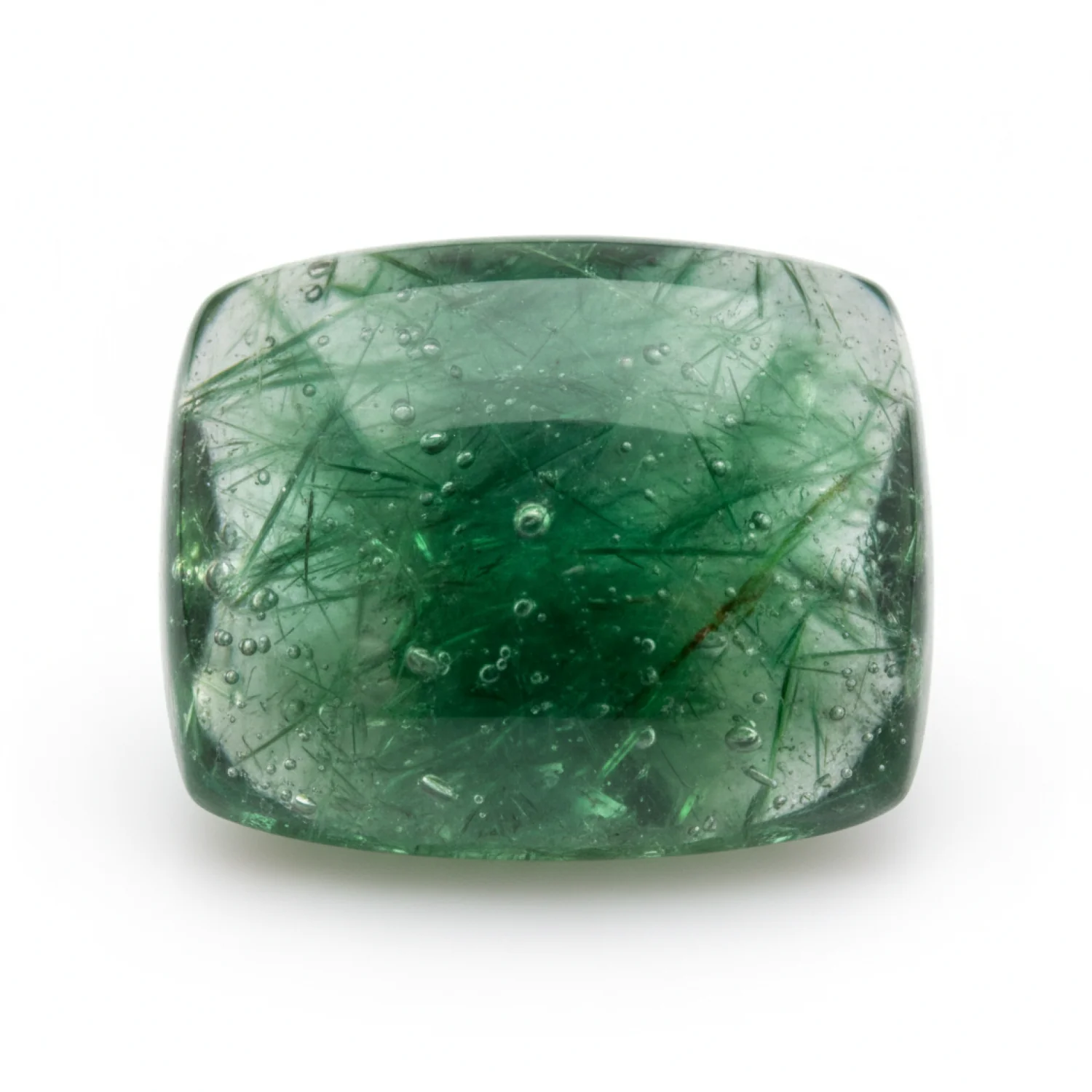 Green Tourmaline 1PC Large 9x11 MM Emerald Cabochon Green Shine semi Precious Precious Gemstone - Image 2