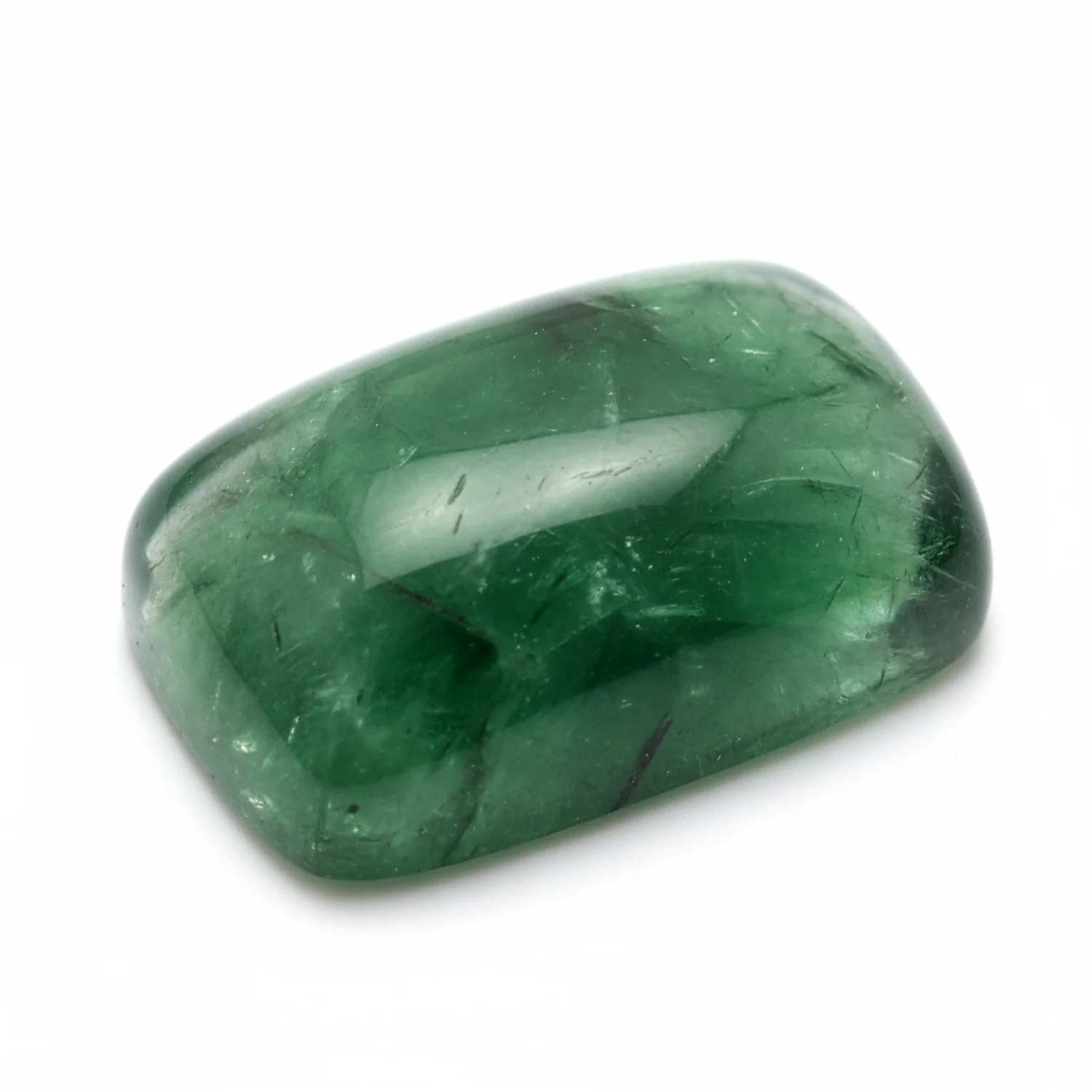 Green Tourmaline 1PC Small 5x10 MM Baguette Cabochon Green Shine semi Precious Loose Gemstones - Image 2