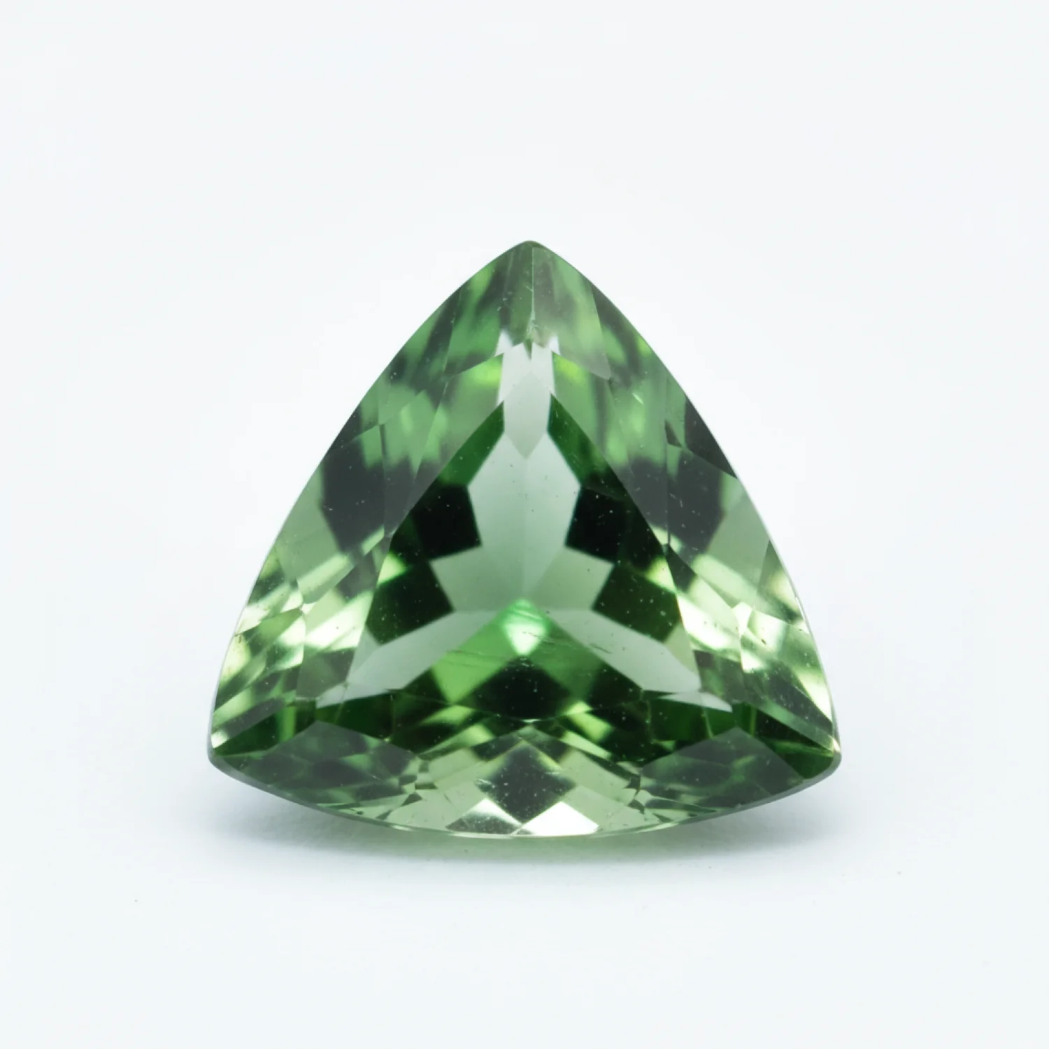 Green Tourmaline 1PC Small 7x7 MM Triangle Faceted Green Splendid Semi Precious Gems - Image 2
