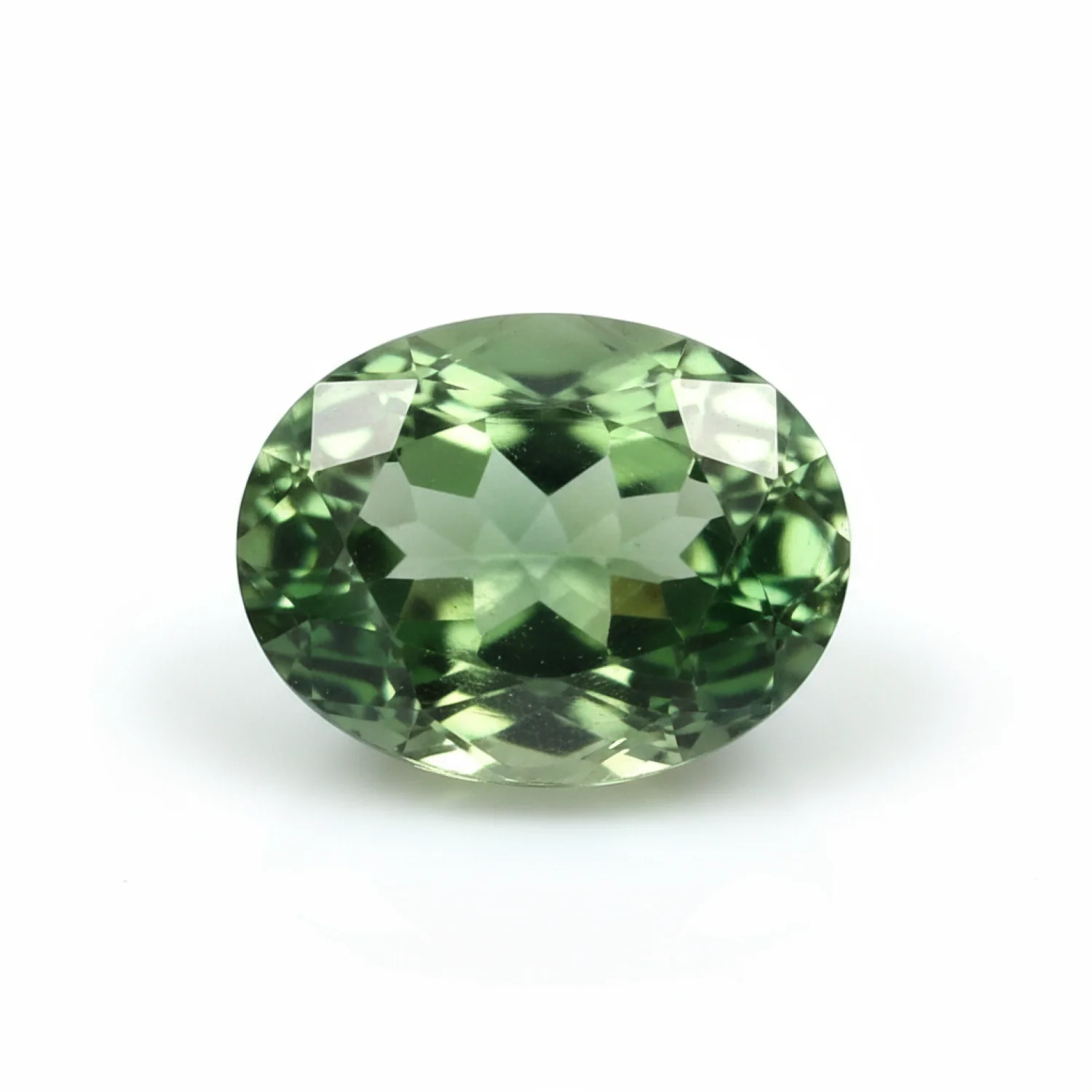 Green Tourmaline 1PC Tiny 3x5 MM Oval Faceted Green Sparkling Semi Precious Gems - Image 2