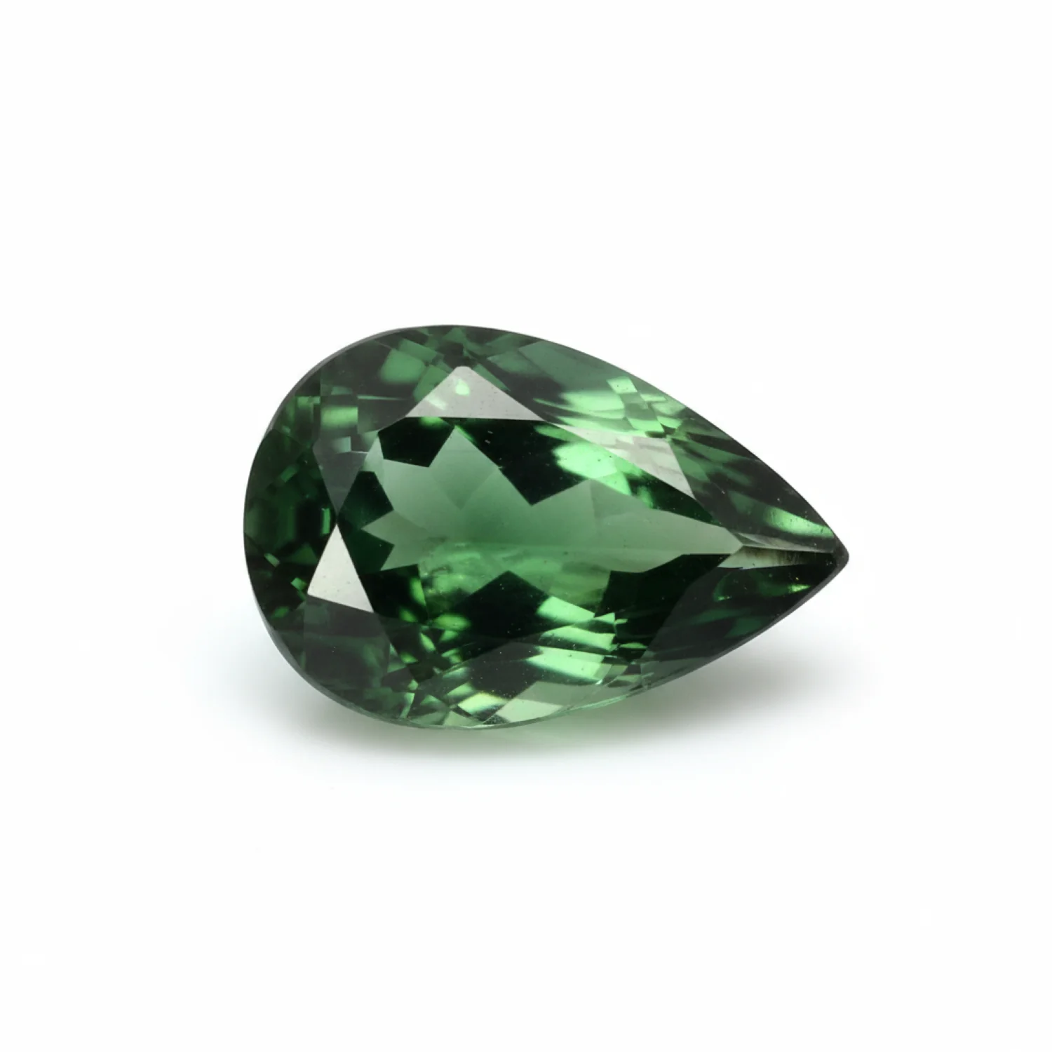 Green Tourmaline 1PC Tiny 4x6 MM Pear Faceted Green Pure Semi Precious Loose Gemstones
