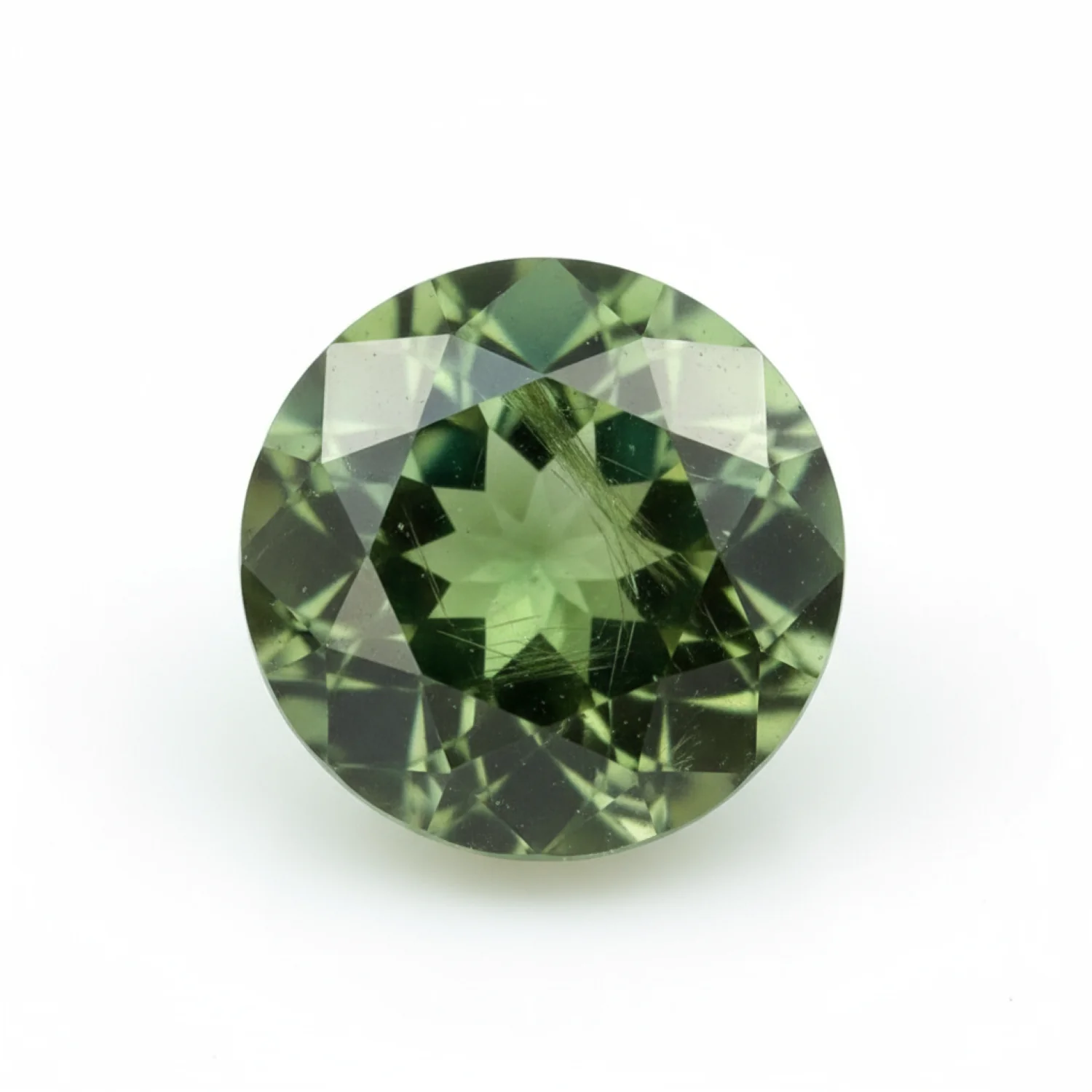 Green Tourmaline 1PC Tiny 5x5 MM Round Faceted Green Sparkling Semi Precious Loose Gemstone - Image 2
