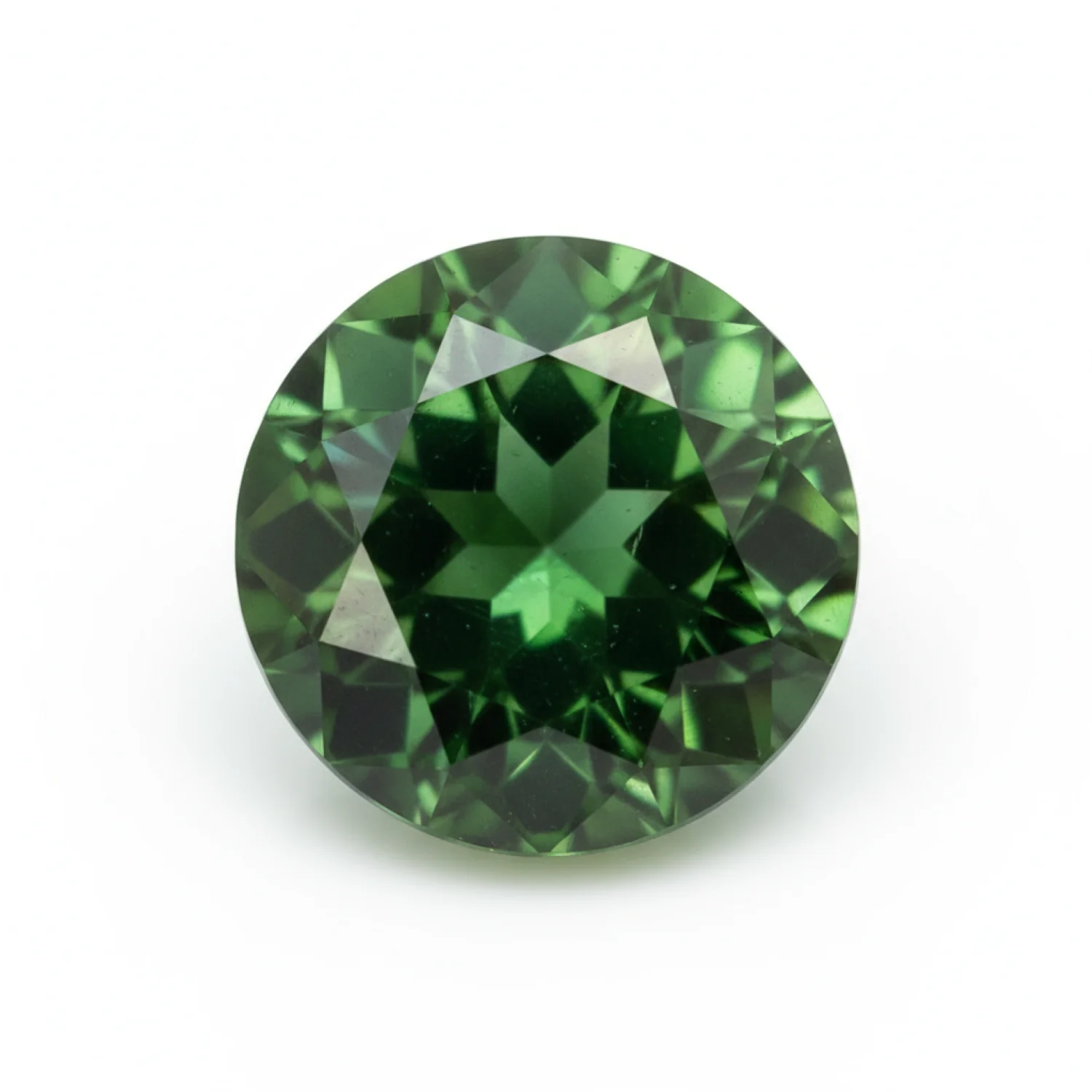 Green Tourmaline 1PC Tiny 6x6 MM Round Faceted Green Polished Semi Precious Loose Gemstones - Image 2