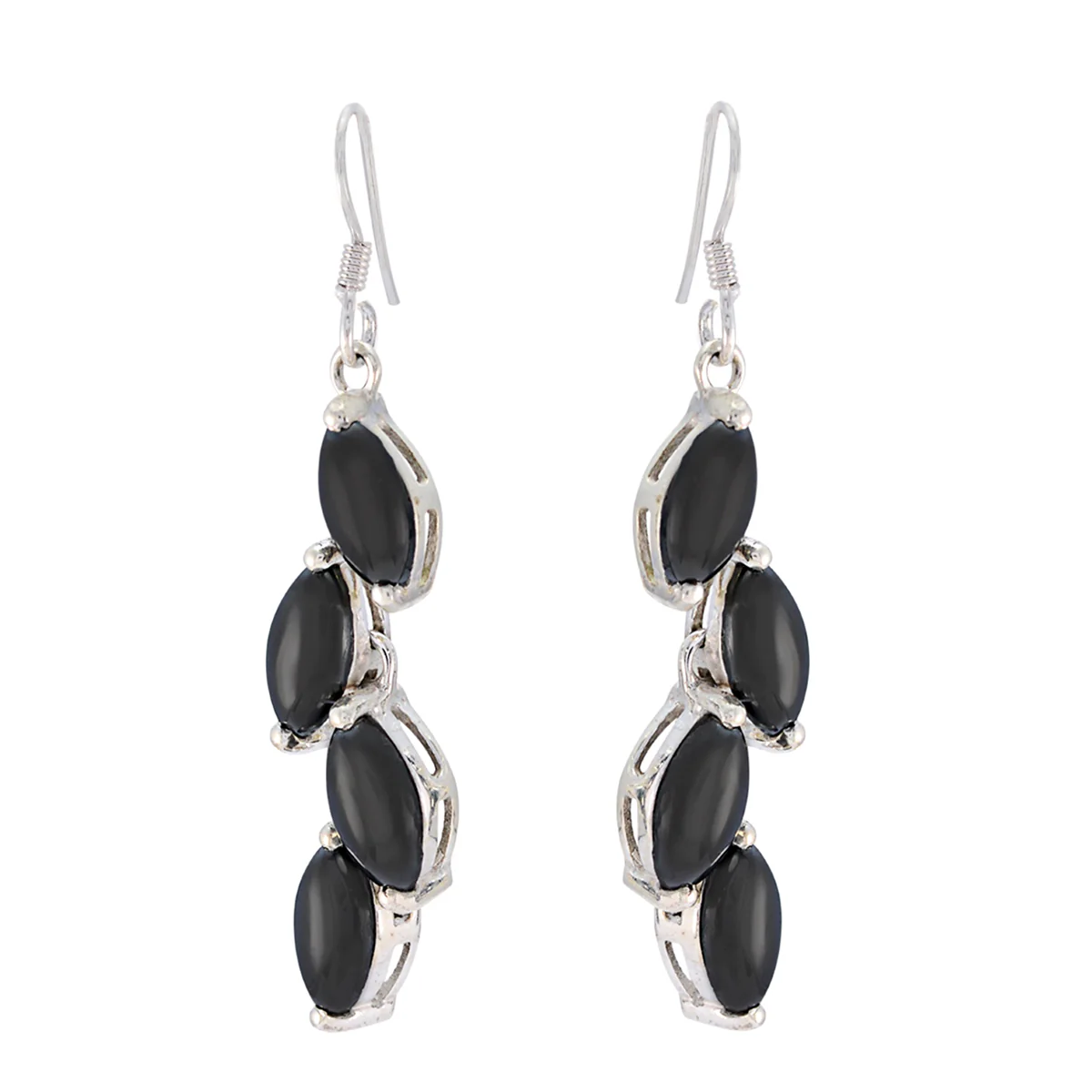 Gunmetal American Luisa multiple Dangle Gray 92.5 Silver Earring