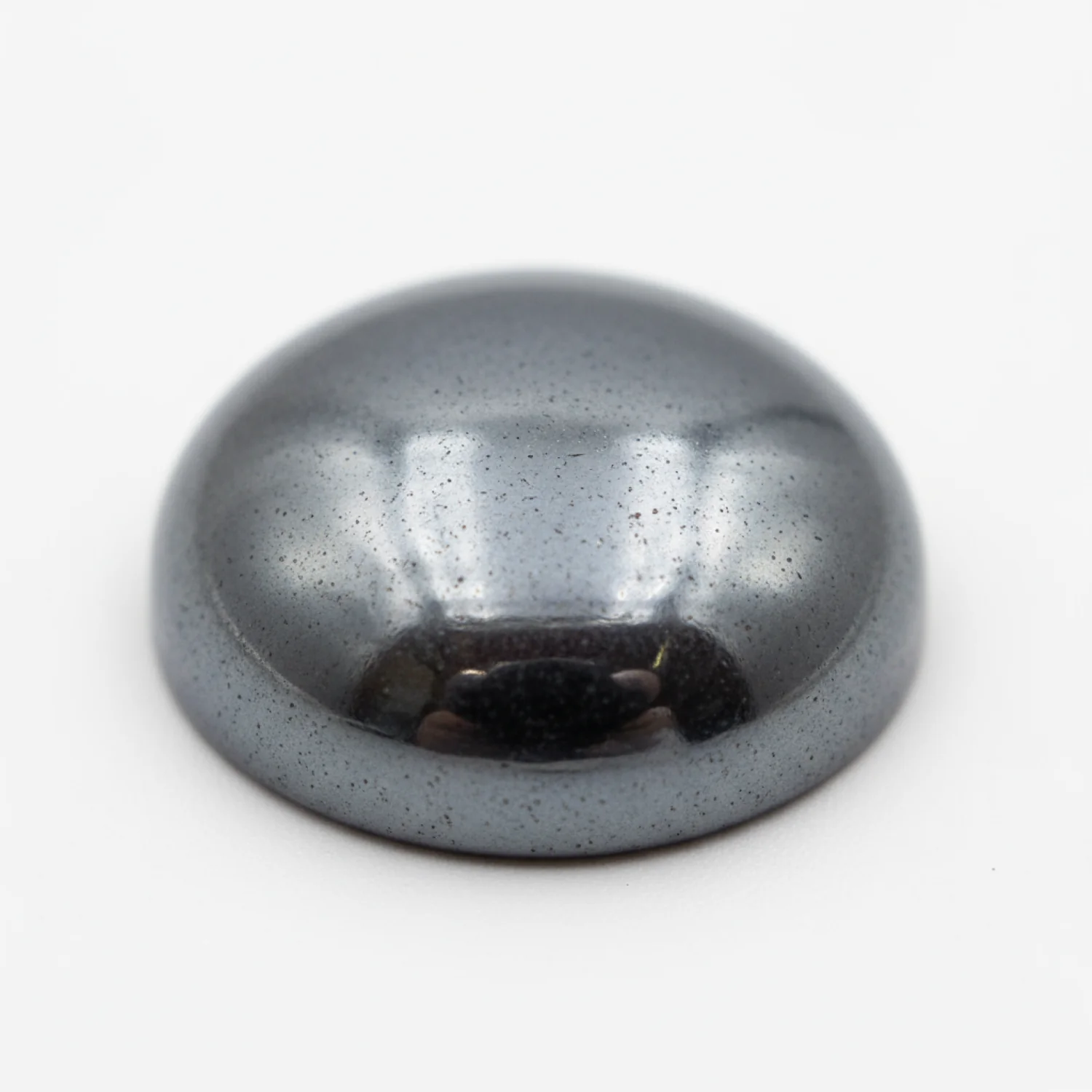 Hematite (Gunmetal) 1PC Large 10x10 MM Round Cabochon Gray Fine semi Precious Gems - Image 2