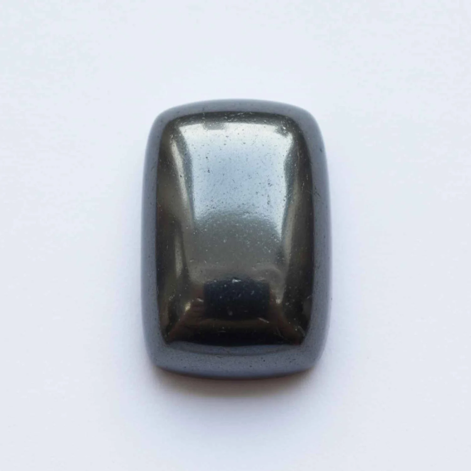 Hematite (Gunmetal) 1PC Large 10x12 MM Emerald Cabochon Gray Lustrous semi Precious Gems - Image 2