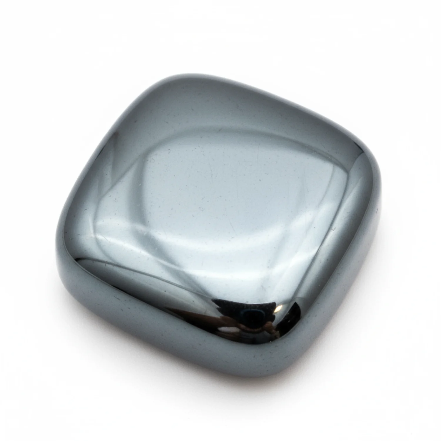 Hematite (Gunmetal) 1PC Large 11x11 MM Cushion Cabochon Gray Brilliant semi Precious Loose Gems