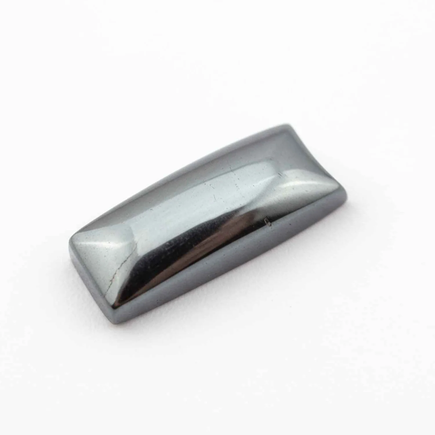 Hematite (Gunmetal) 1PC Large 8x16 MM Baguette Cabochon Gray Sparkling semi Precious Gems - Image 2