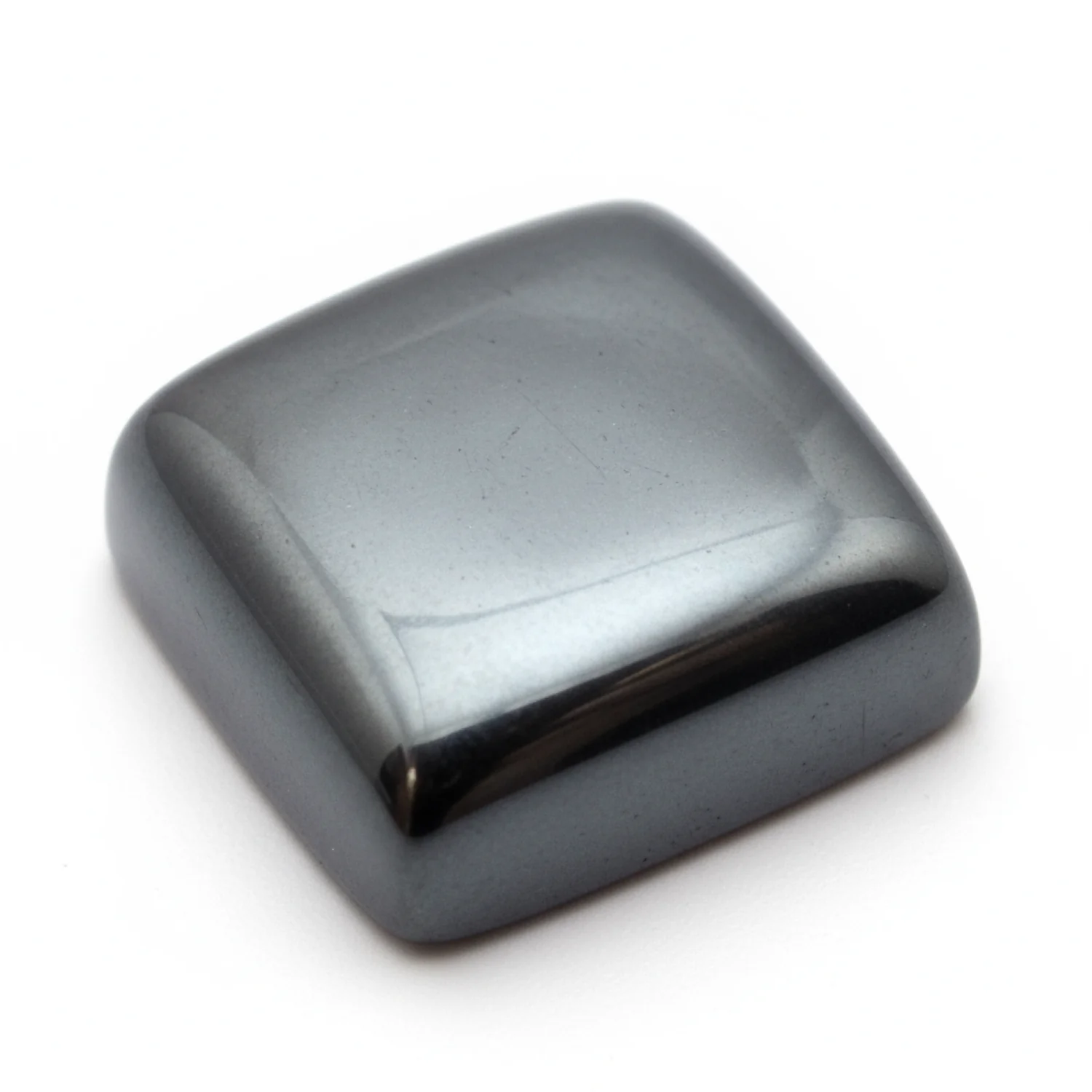 Hematite (Gunmetal) 1PC Medium 9x9 MM Square Cabochon Gray Splendid semi Precious Semi Precious Gemstone - Image 2