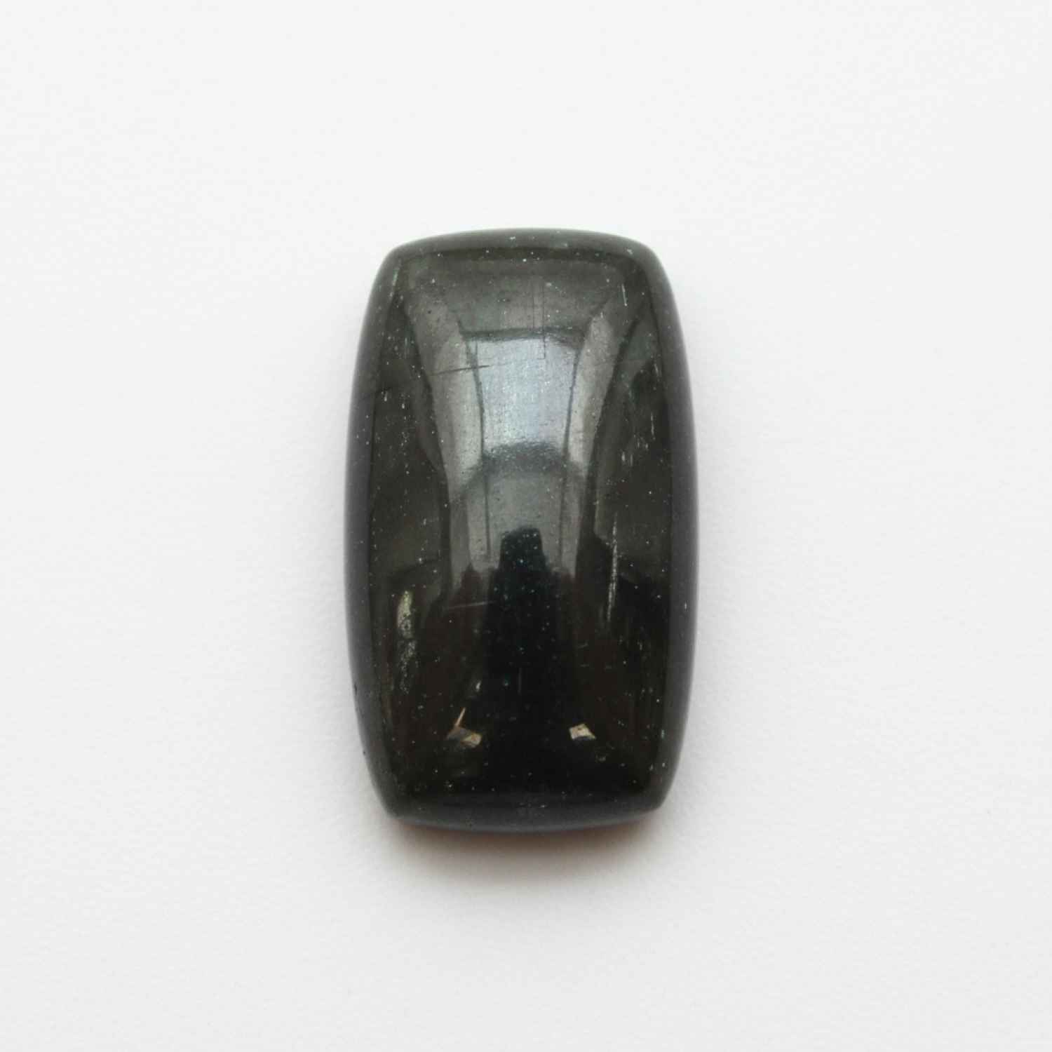 Hematite (Gunmetal) 1PC Small 6x9 MM Emerald Cabochon Gray Fiery semi Precious Gems - Image 2