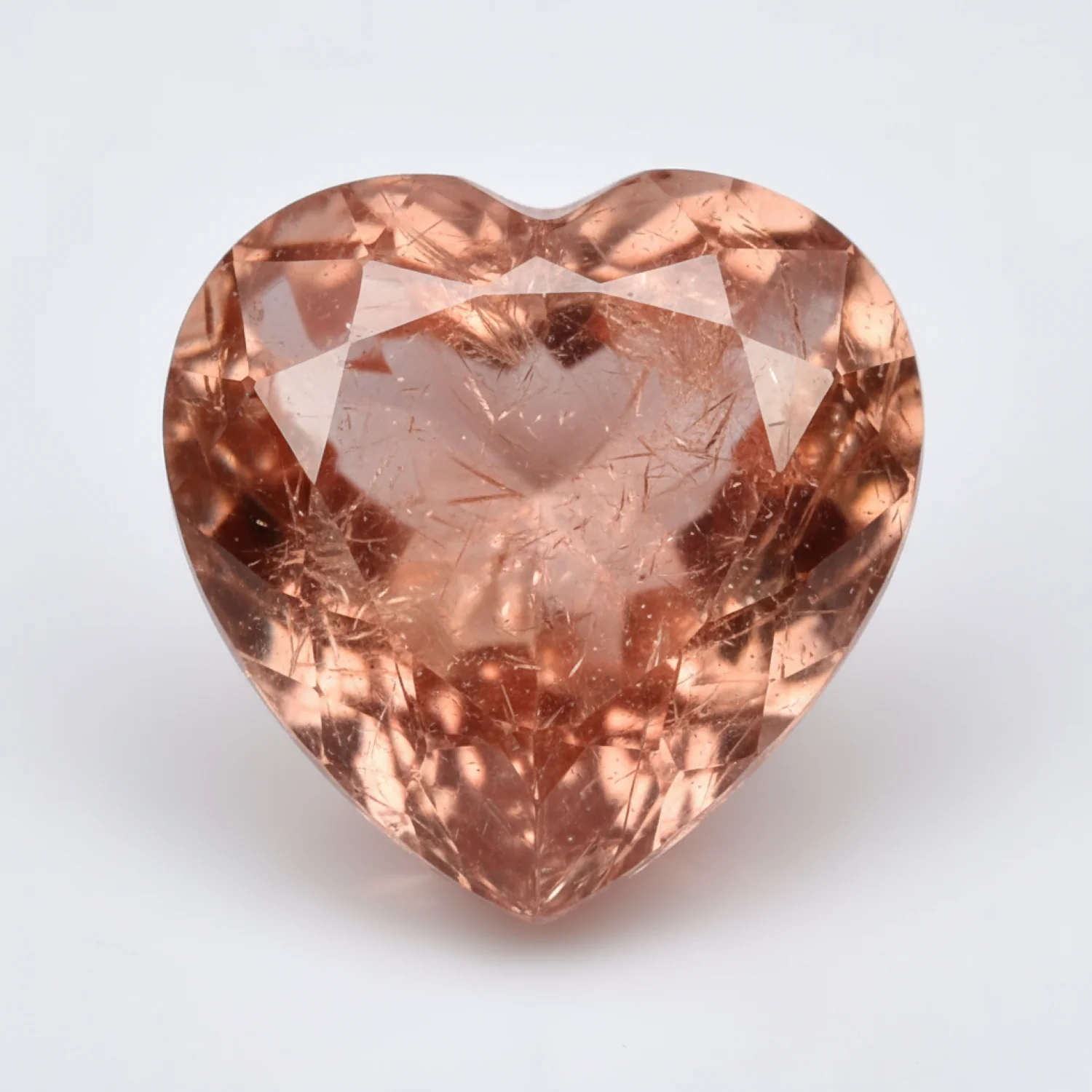 Hessonite Garnet (Gomed) 1PC Large 10x10 MM Heart Faceted Red Shine Precious Loose Gems - Image 2