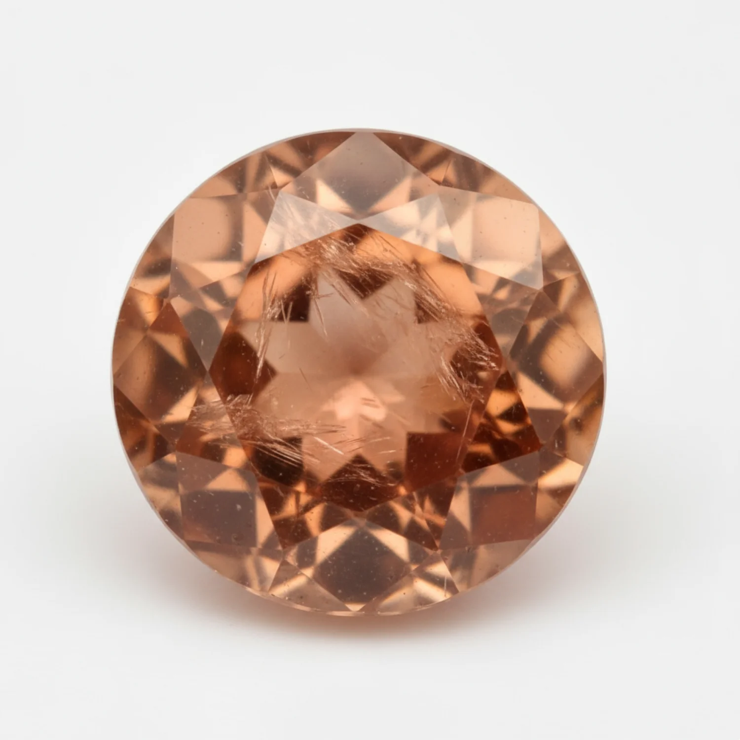 Hessonite Garnet (Gomed) 1PC Large 10x10 MM Round Faceted Red Shine Precious Loose Gems - Image 2