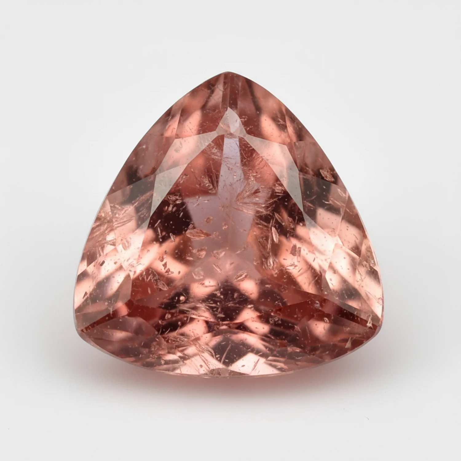 Hessonite Garnet (Gomed) 1PC Large 10x10 MM Triangle Faceted Red Shine Precious Loose Gems