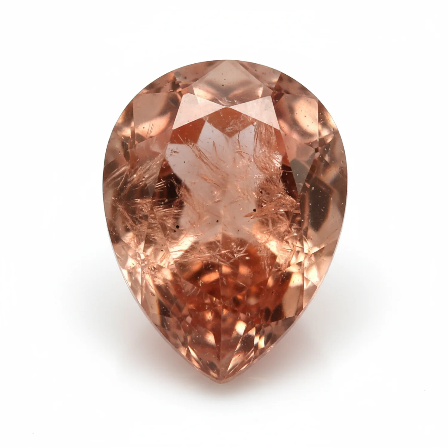 Hessonite Garnet (Gomed) 1PC Medium 7x10 MM Pear Faceted Red Luster Precious Loose Gemstones - Image 2
