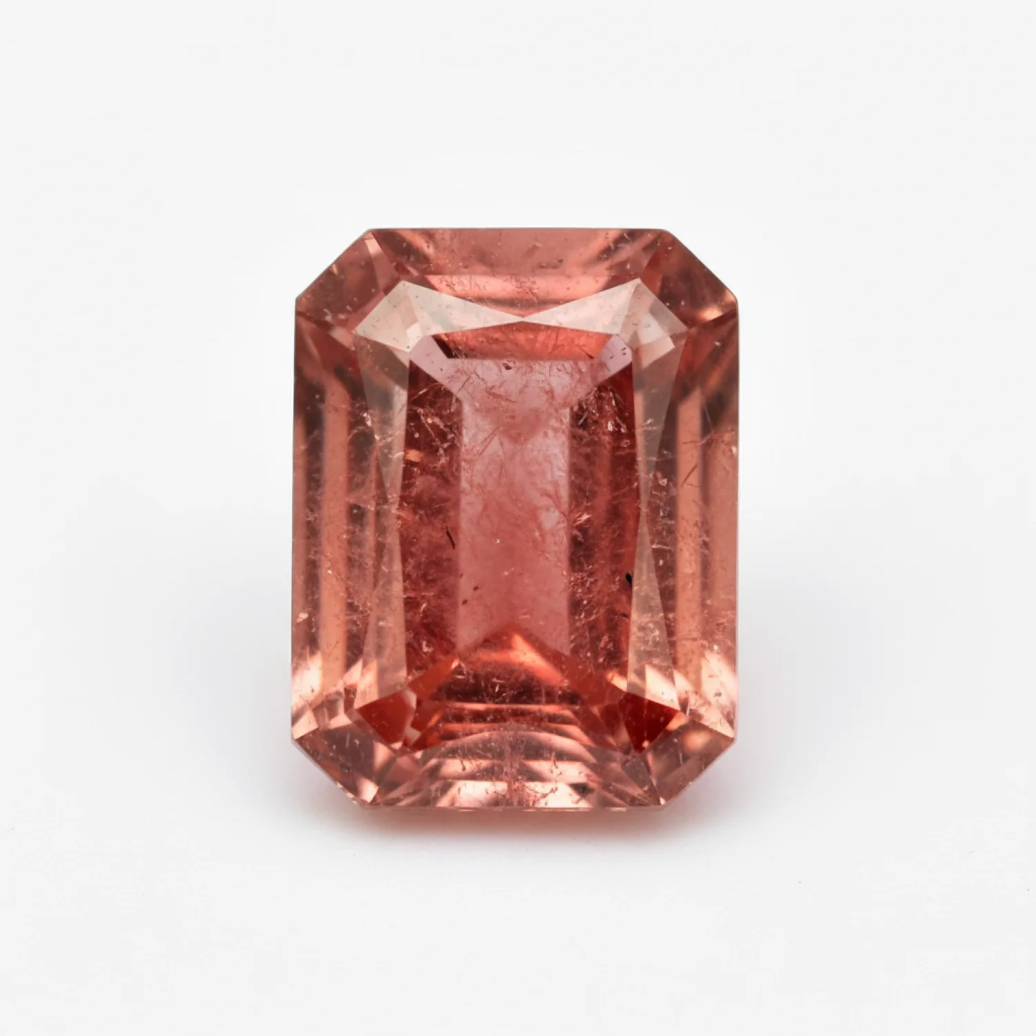 Hessonite Garnet (Gomed) 1PC Medium 8x10 MM Emerald Faceted Red Sparkling Precious Loose Gemstone