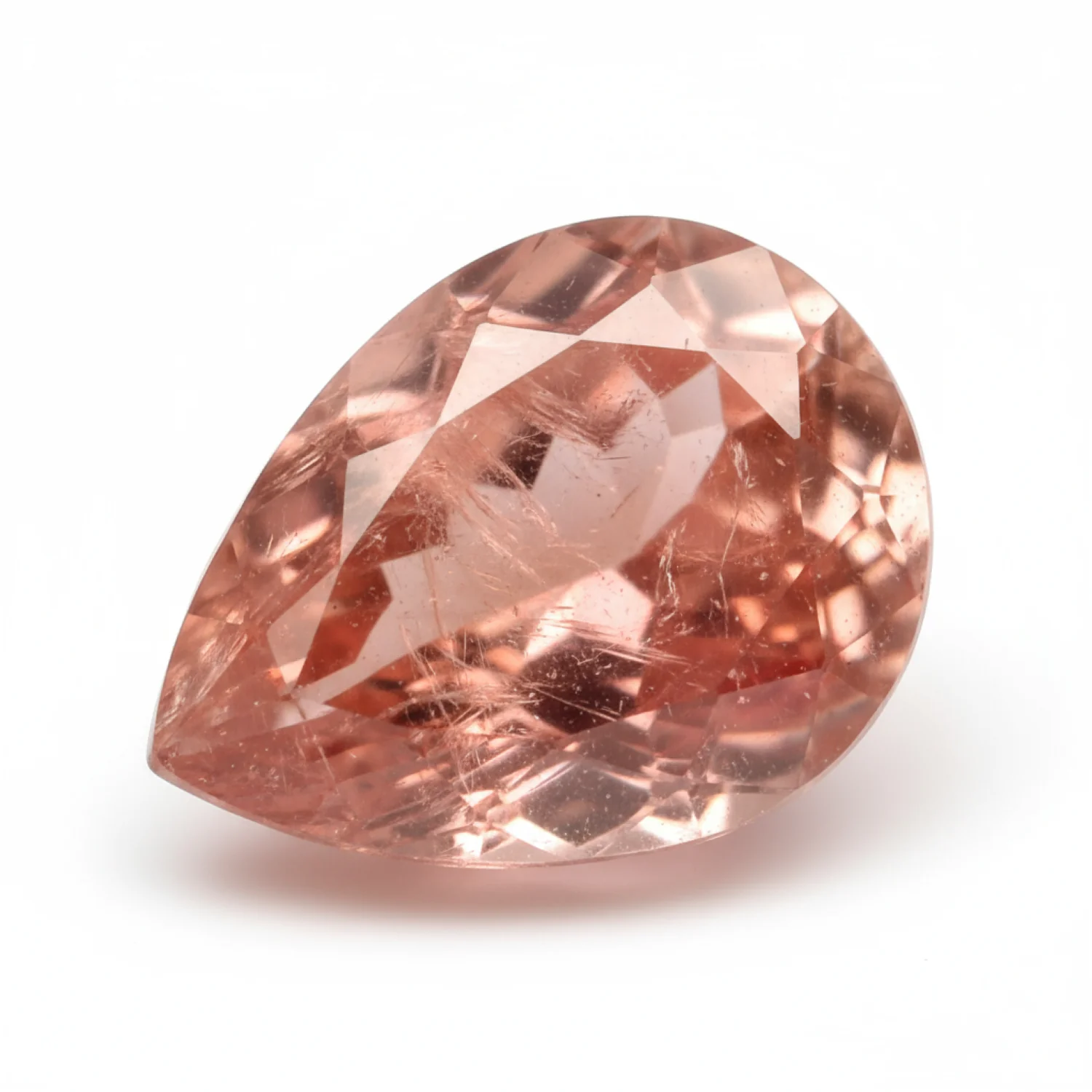Hessonite Garnet (Gomed) 1PC Medium 8x10 MM Pear Faceted Red Lustrous Precious Gems - Image 2