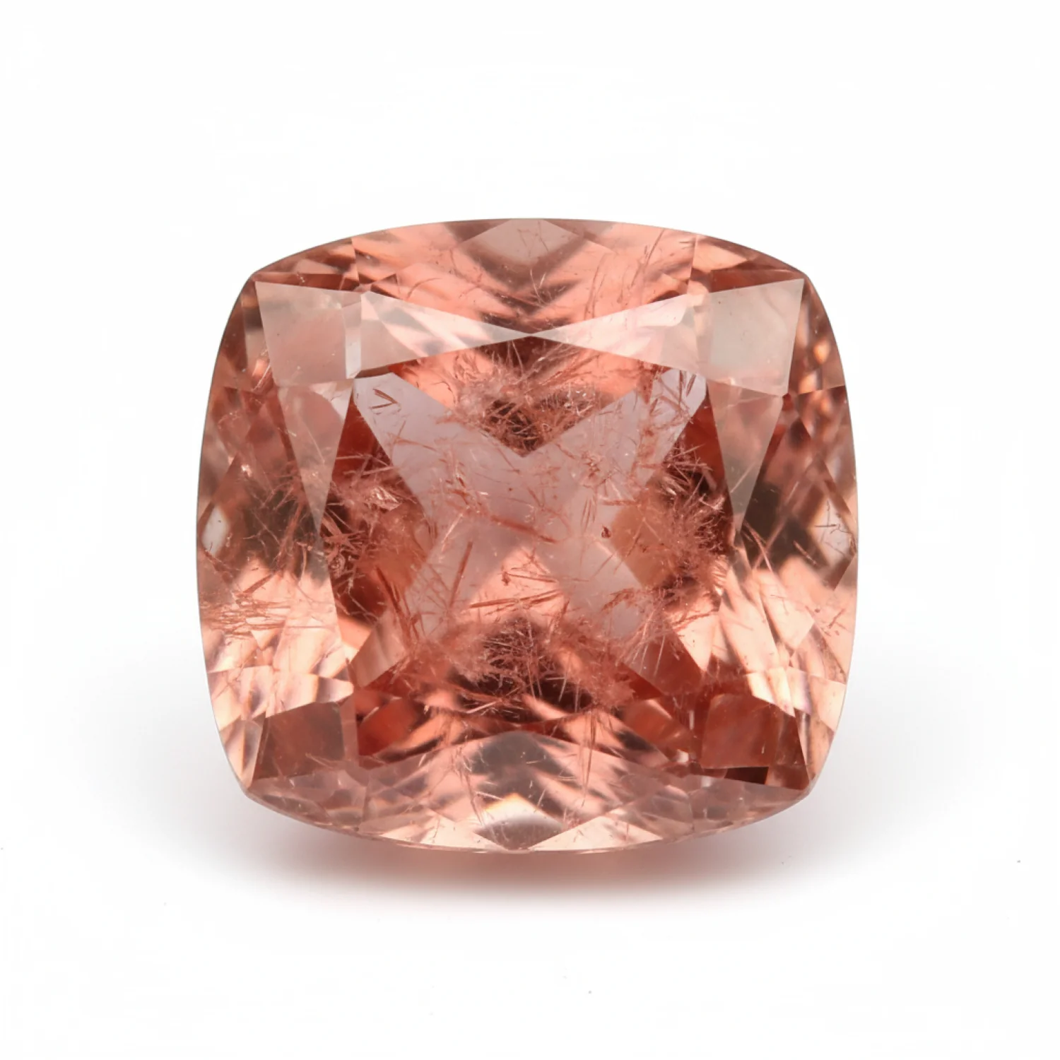 Hessonite Garnet (Gomed) 1PC Medium 9x9 MM Cushion Faceted Red Lustrous Precious Gems - Image 2