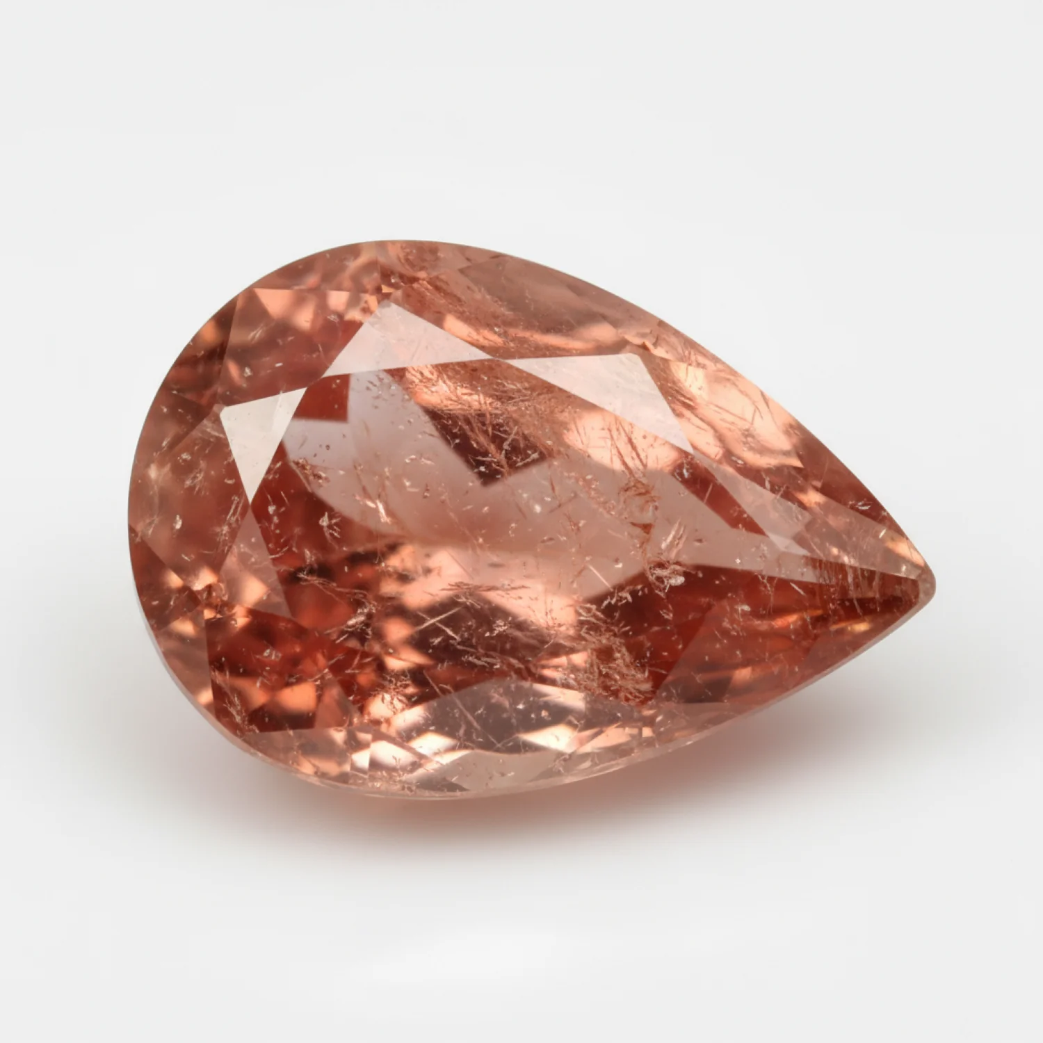 Hessonite Garnet (Gomed) 1PC Small 6x9 MM Pear Faceted Red Polished Precious Loose Gems - Image 2
