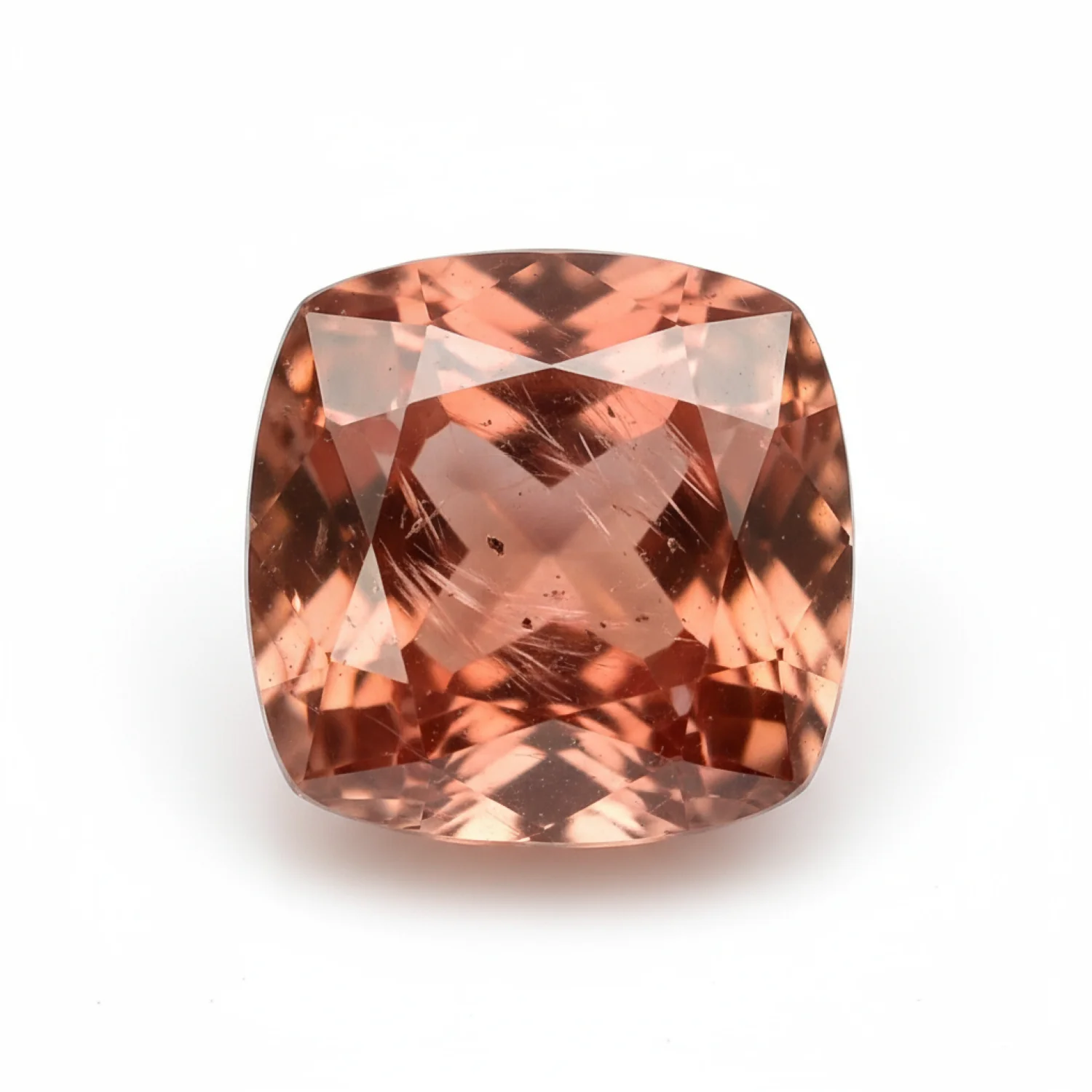 Hessonite Garnet (Gomed) 1PC Small 8x8 MM Cushion Faceted Red Luster Precious Loose Gemstones - Image 2
