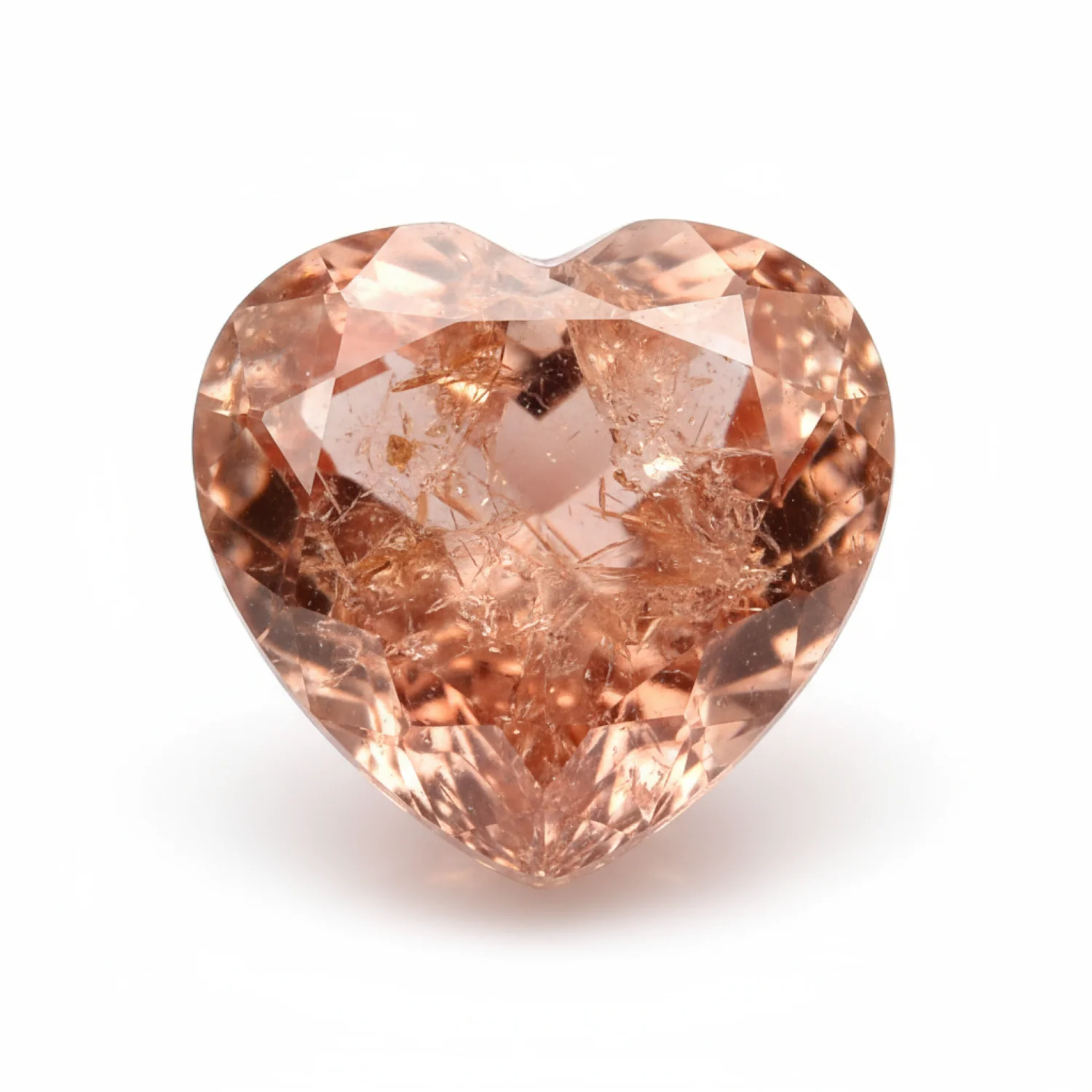 Hessonite Garnet (Gomed) 1PC Tiny 6x6 MM Heart Faceted Red Polished Precious Loose Gems - Image 2