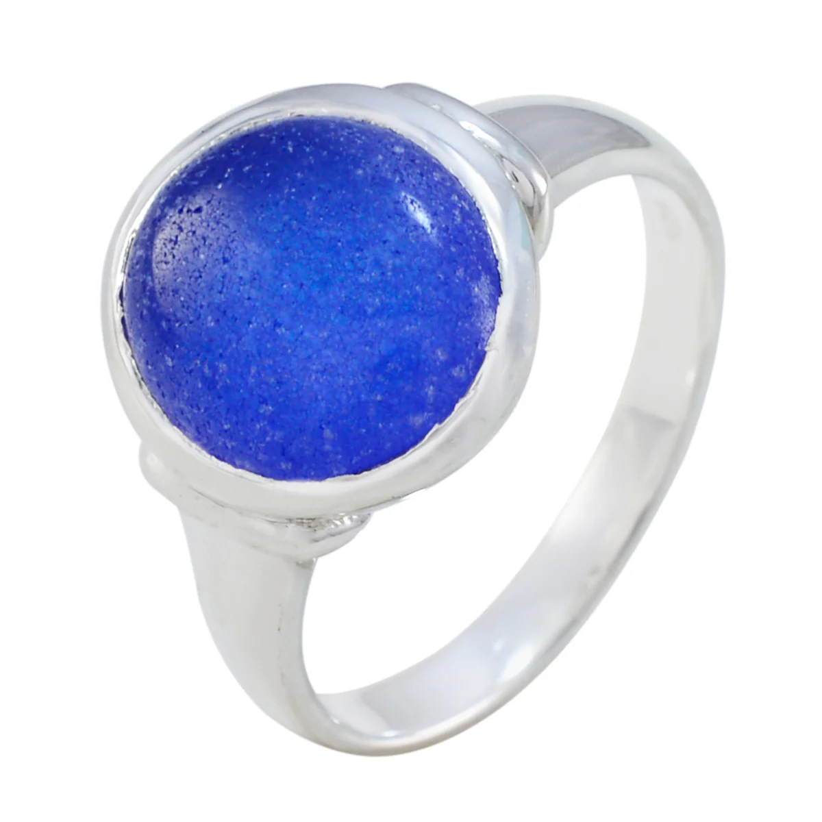 Indian Blue Sapphire Solitaire African 92.5 Silver Blue Gemstones Minimal Modern Ring Jewelry - Image 2