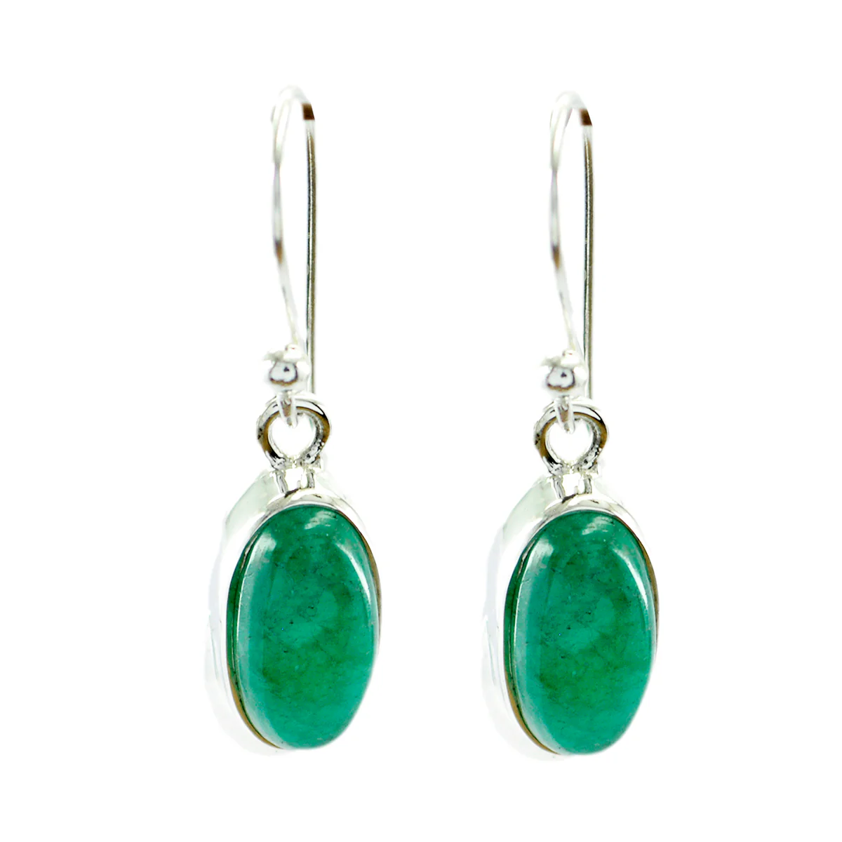 Indian Emerald Japanese Mariana Solitaire Dangle Green Sterling Silver Earring