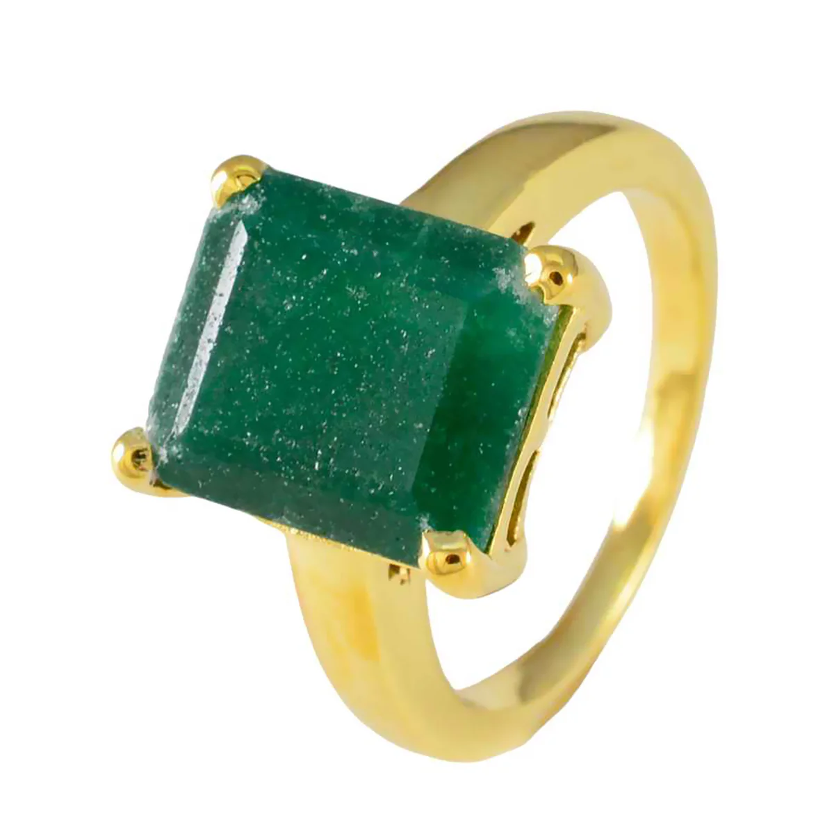 Indian Emerald Solitaire Latin American Sterling Silver Green Gems Slim Love Ring Jewellery - Image 2