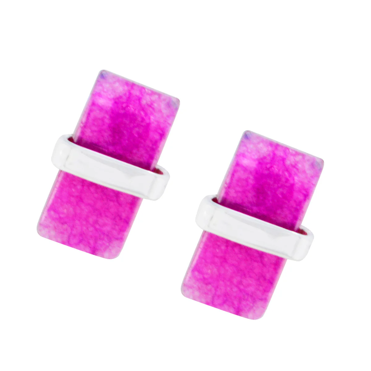 Indian Ruby Latin American Hannah Solitaire Stud Red 925 Sterling Silver Earring - Image 2