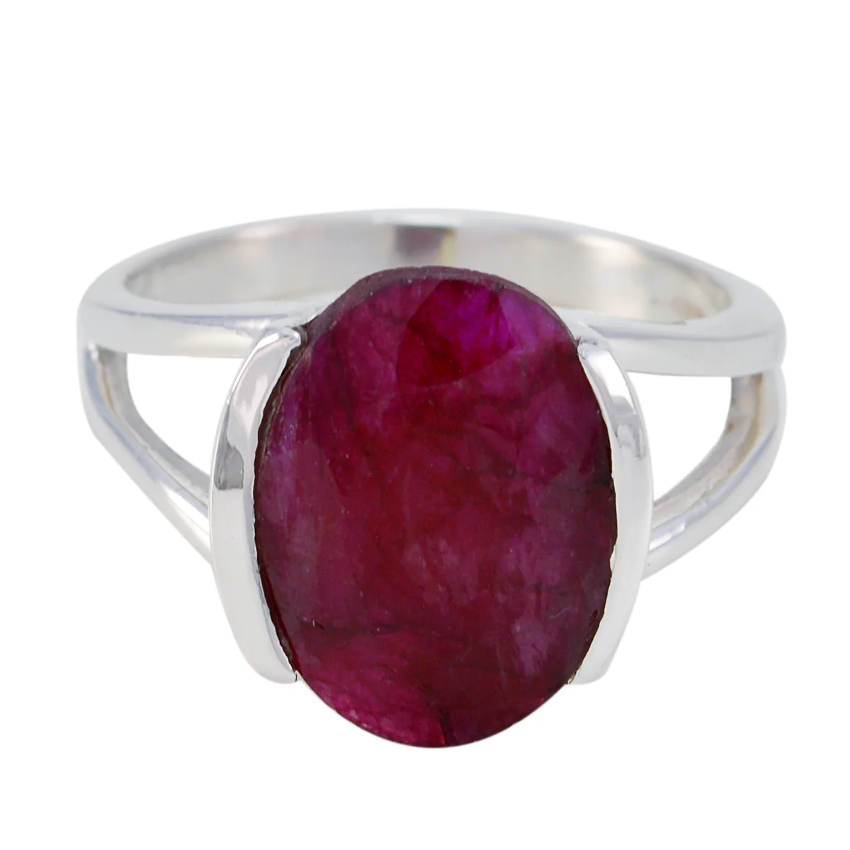 Indian Ruby Solitaire African 925 Sterling Silver Red Gems Classic Glamorous Ring Jewelry - Image 3