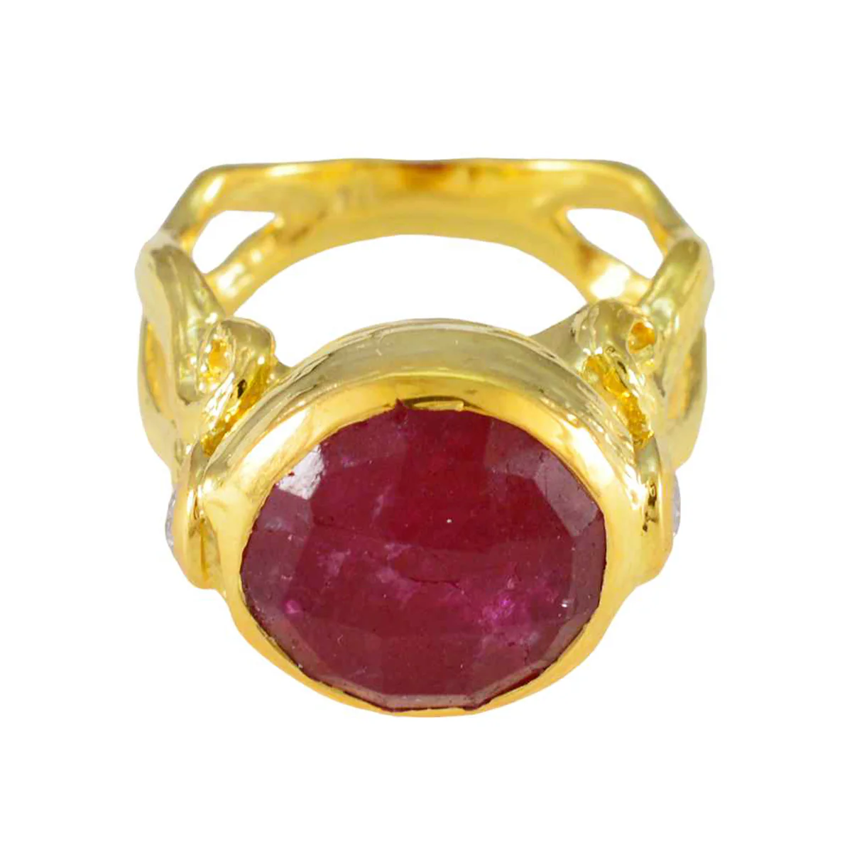 Indian Ruby Solitaire American Sterling Silver Red Gemstone Versatile Fairytale Ring Jewelry