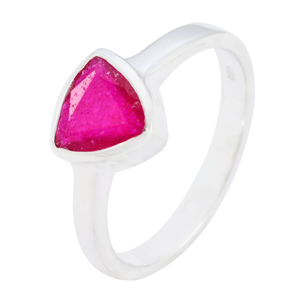 Indian Ruby Solitaire Mexican Silver Red Gemstones Dainty Artisan Ring Jewelry - Image 2