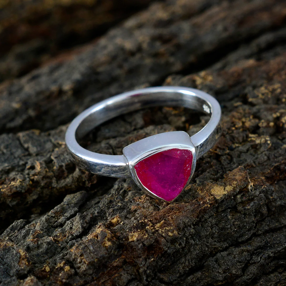 Indian Ruby Solitaire Mexican Silver Red Gemstones Dainty Artisan Ring Jewelry - Image 3