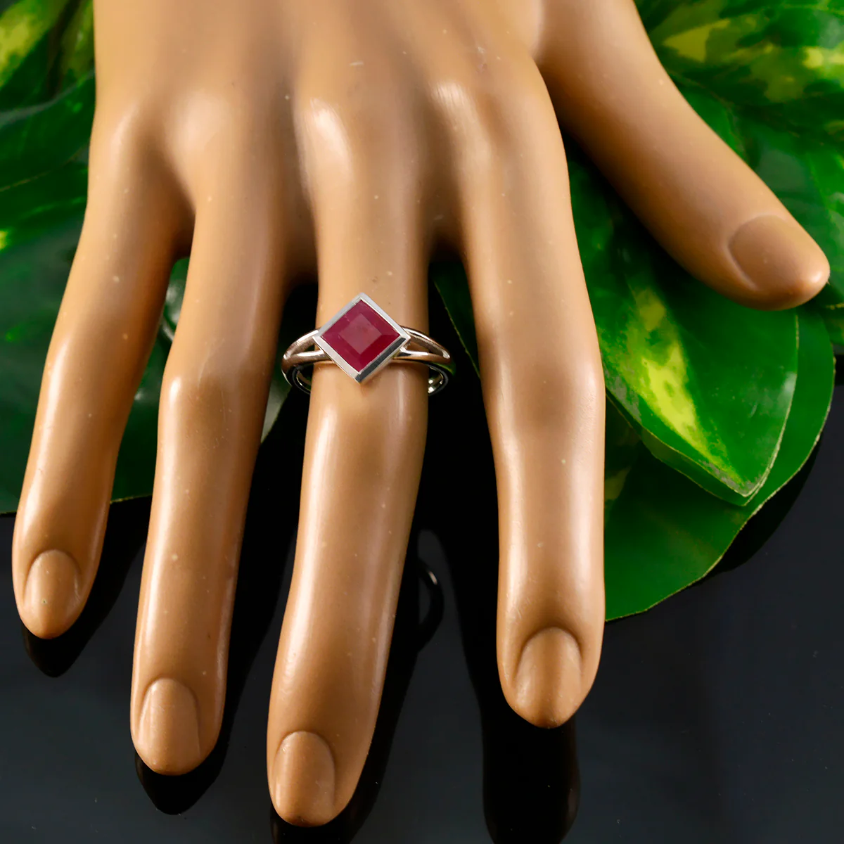 Indian Ruby Solitaire Turkish 925 Sterling Silver Red Gemstone Dainty Sophisticated Ring Jewelry - Image 5
