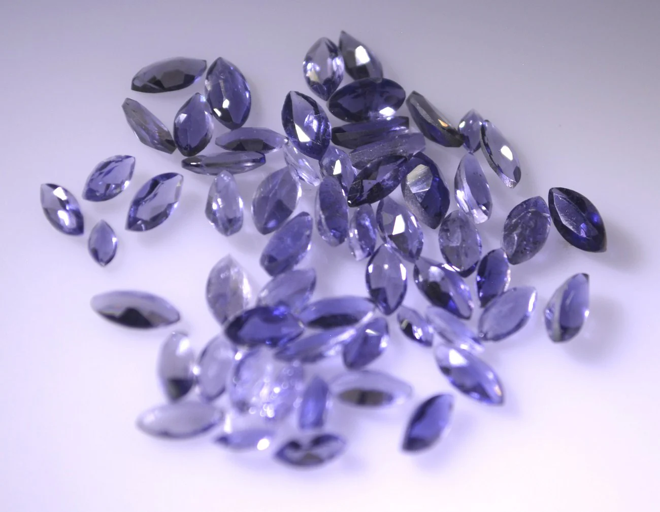 Iolite 10PC Tiny 2x4 MM Marquise Faceted Blue Sparkling Semi Precious Gems - Image 4