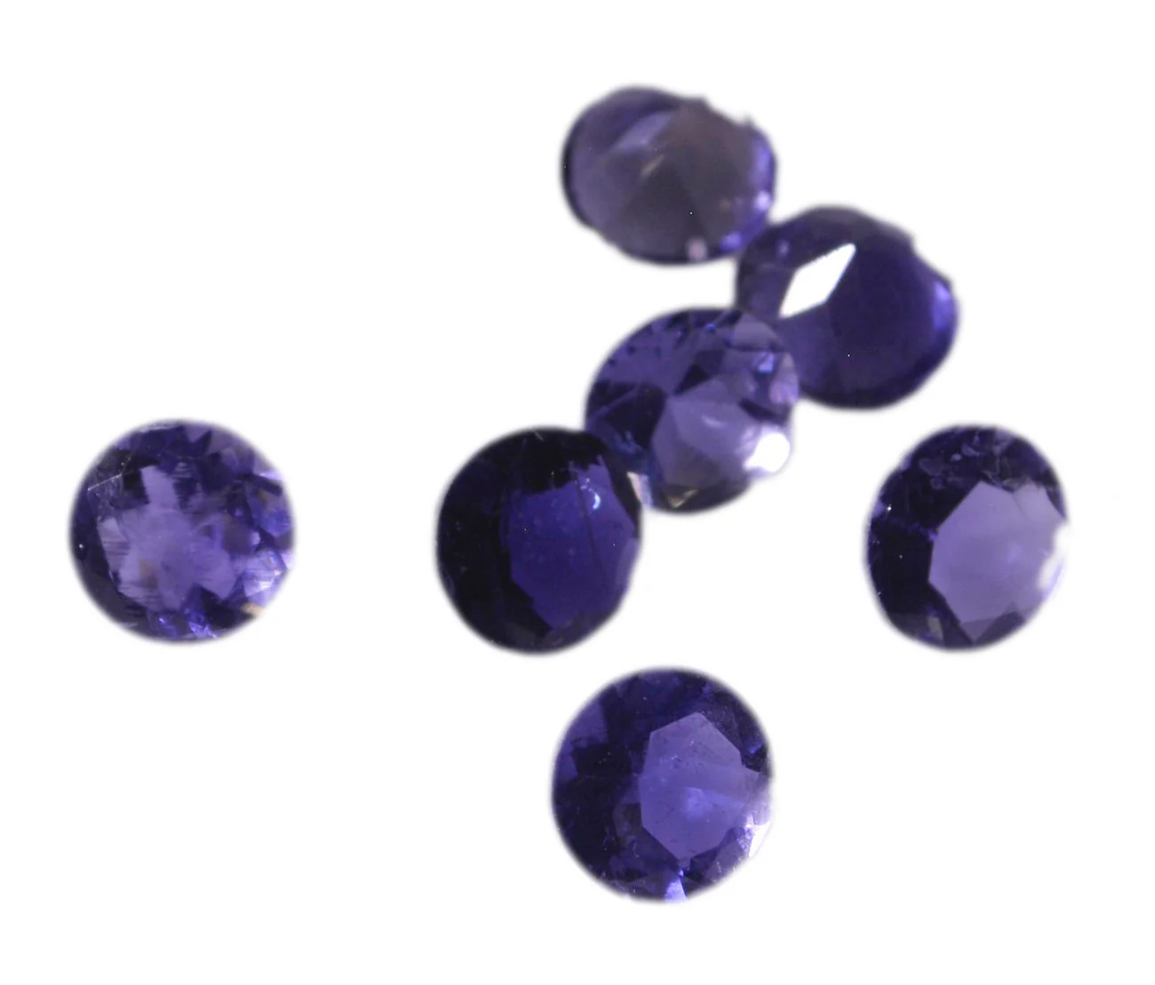 Iolite 10PC Tiny 3x3 MM Round Faceted Blue Fiery Semi Precious Gems - Image 4
