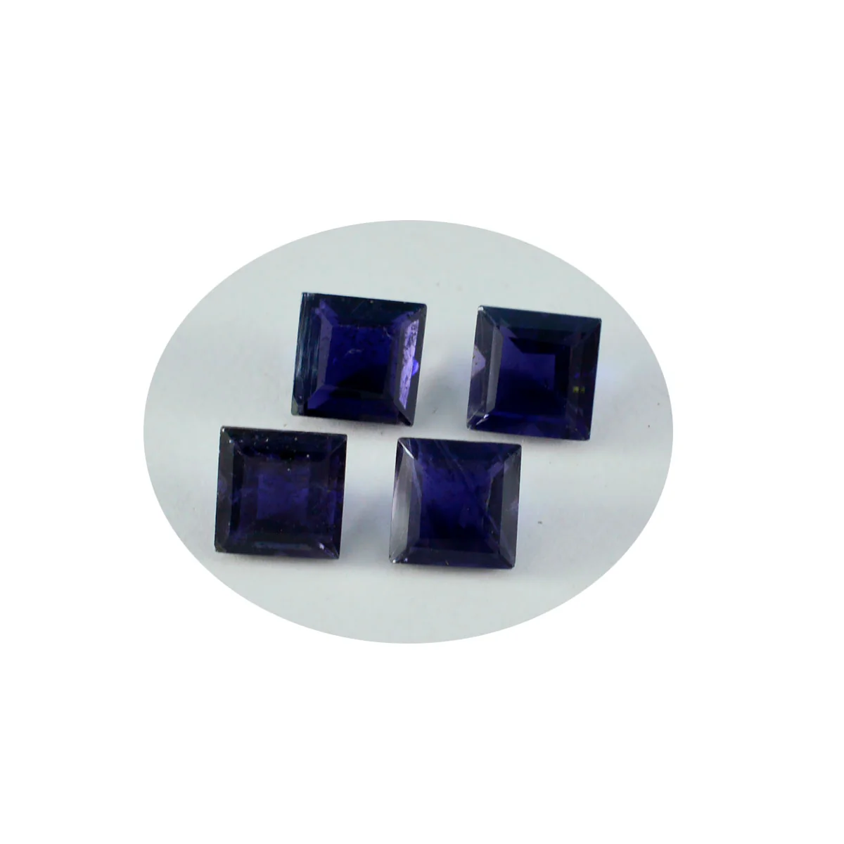 Iolite 10PC Tiny 3x3 MM Square Faceted Blue Fiery Semi Precious Gems - Image 3