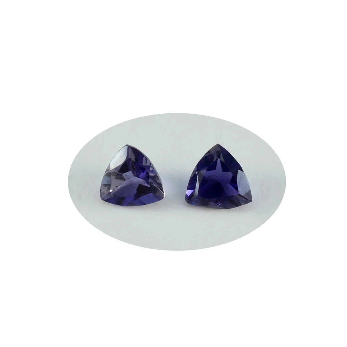Iolite 10PC Tiny 4x4 MM Triangle Faceted Blue Brilliant Semi Precious Loose Gems