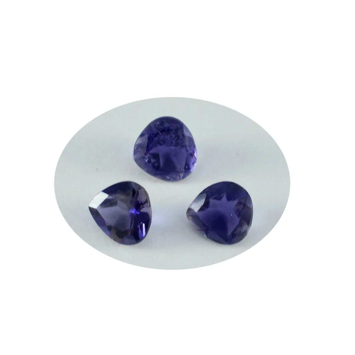 Iolite 1PC Chunky 13x13 MM Heart Faceted Blue Natural Semi Precious Loose Gemstone - Image 2