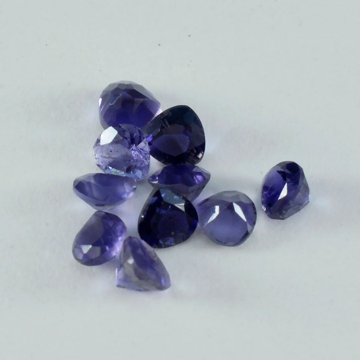 Iolite 1PC Chunky 14x14 MM Heart Faceted Blue Genuine Semi Precious Loose Gemstones - Image 2