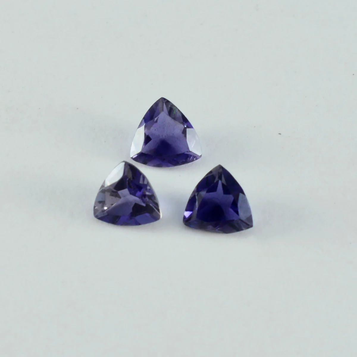 Iolite 1PC Chunky 14x14 MM Triangle Faceted Blue Genuine Semi Precious Loose Gemstones