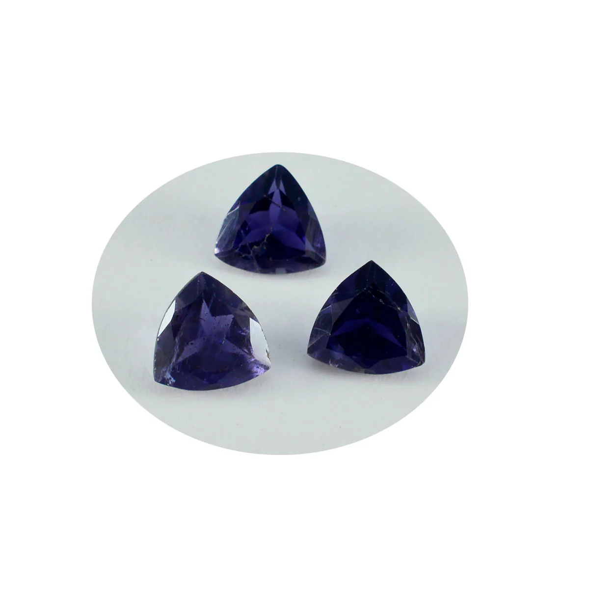 Iolite 1PC Chunky 14x14 MM Triangle Faceted Blue Genuine Semi Precious Loose Gemstones - Image 3