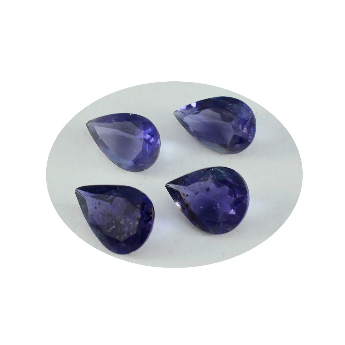 Iolite 1PC Small 6x8 MM Pear Faceted Blue Polished Semi Precious Loose Gemstones - Image 2