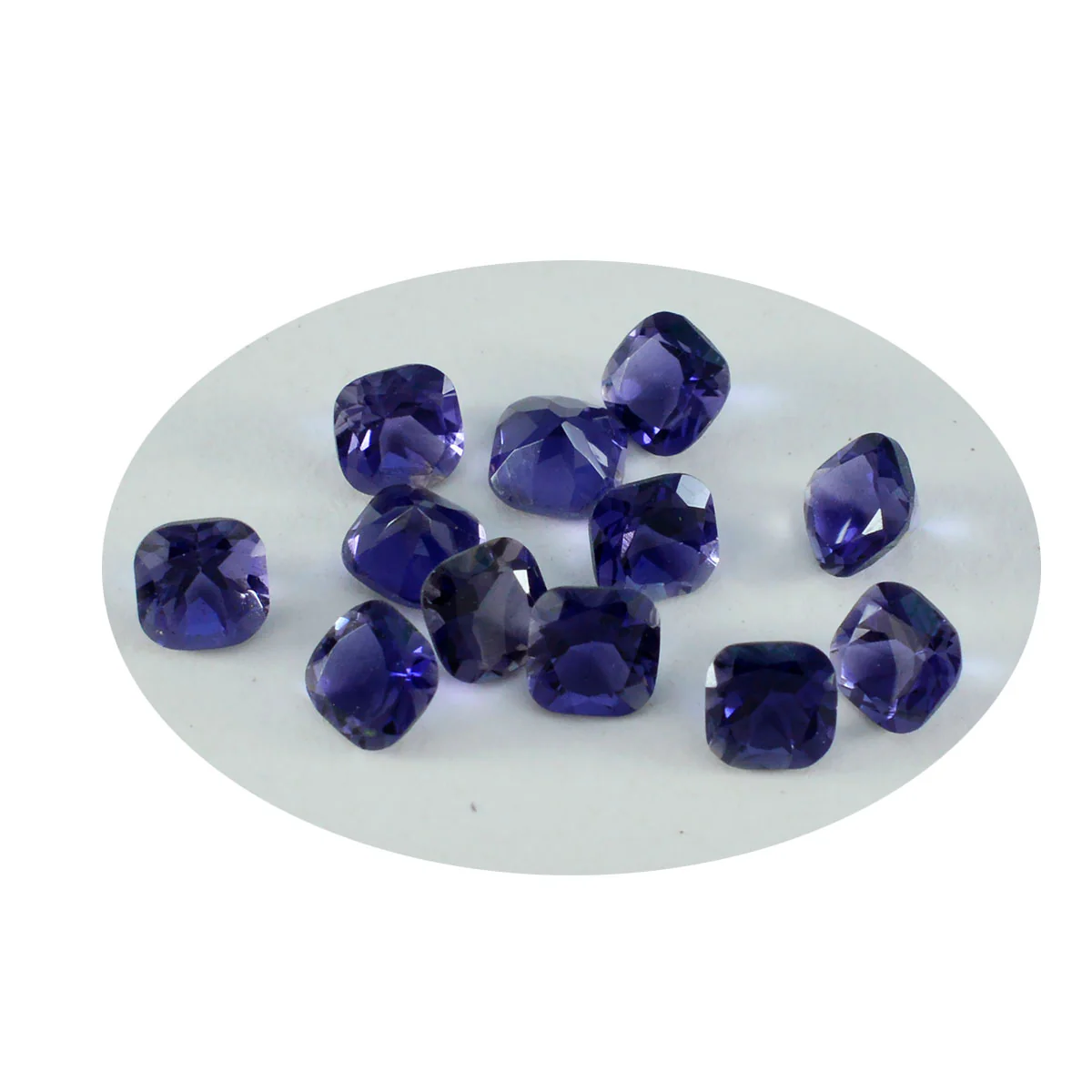 Iolite 1PC Small 6x9 MM Emerald Faceted Blue Fiery Semi Precious Loose Gemstone - Image 2