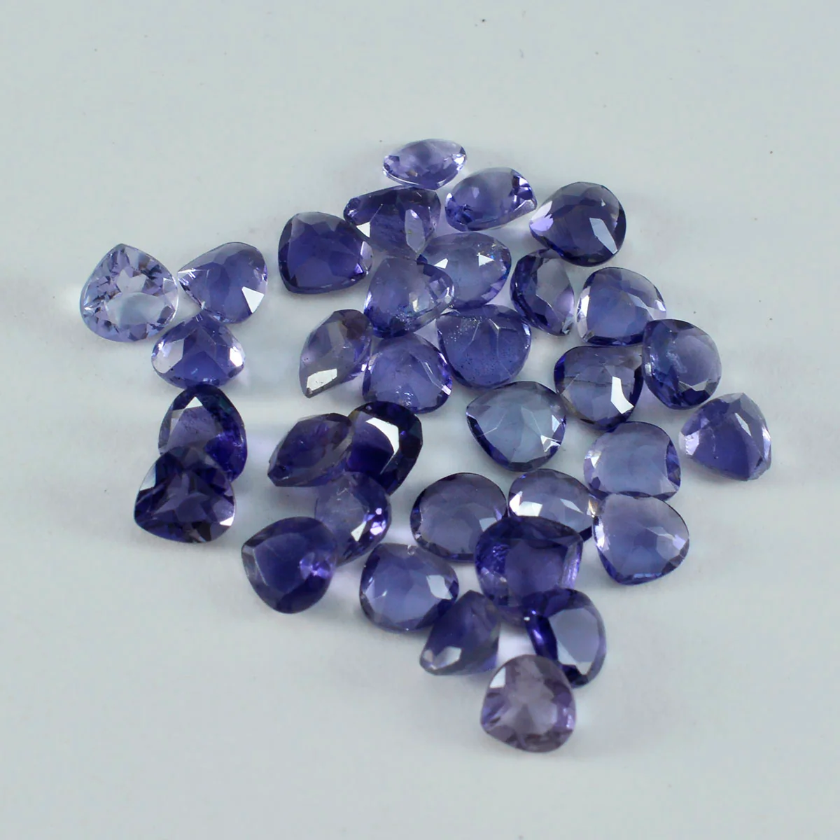 Iolite 1PC Small 8x8 MM Heart Faceted Blue Luster Semi Precious Loose Gems - Image 2