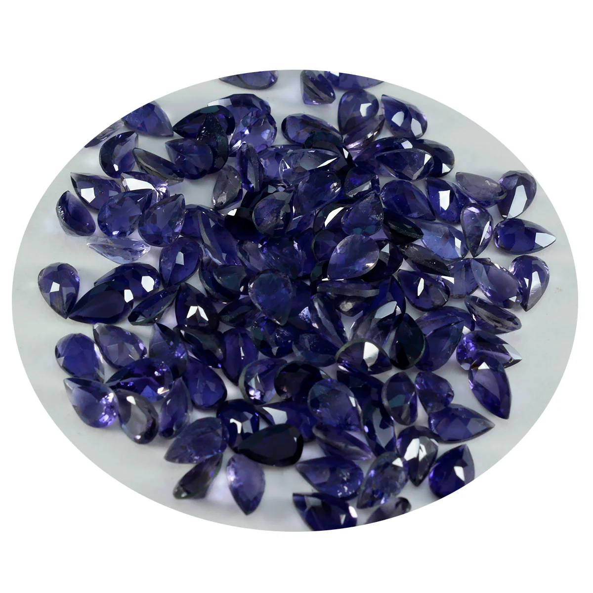 Iolite 1PC Tiny 5x7 MM Pear Faceted Blue Sparkling Semi Precious Loose Gemstone - Image 4