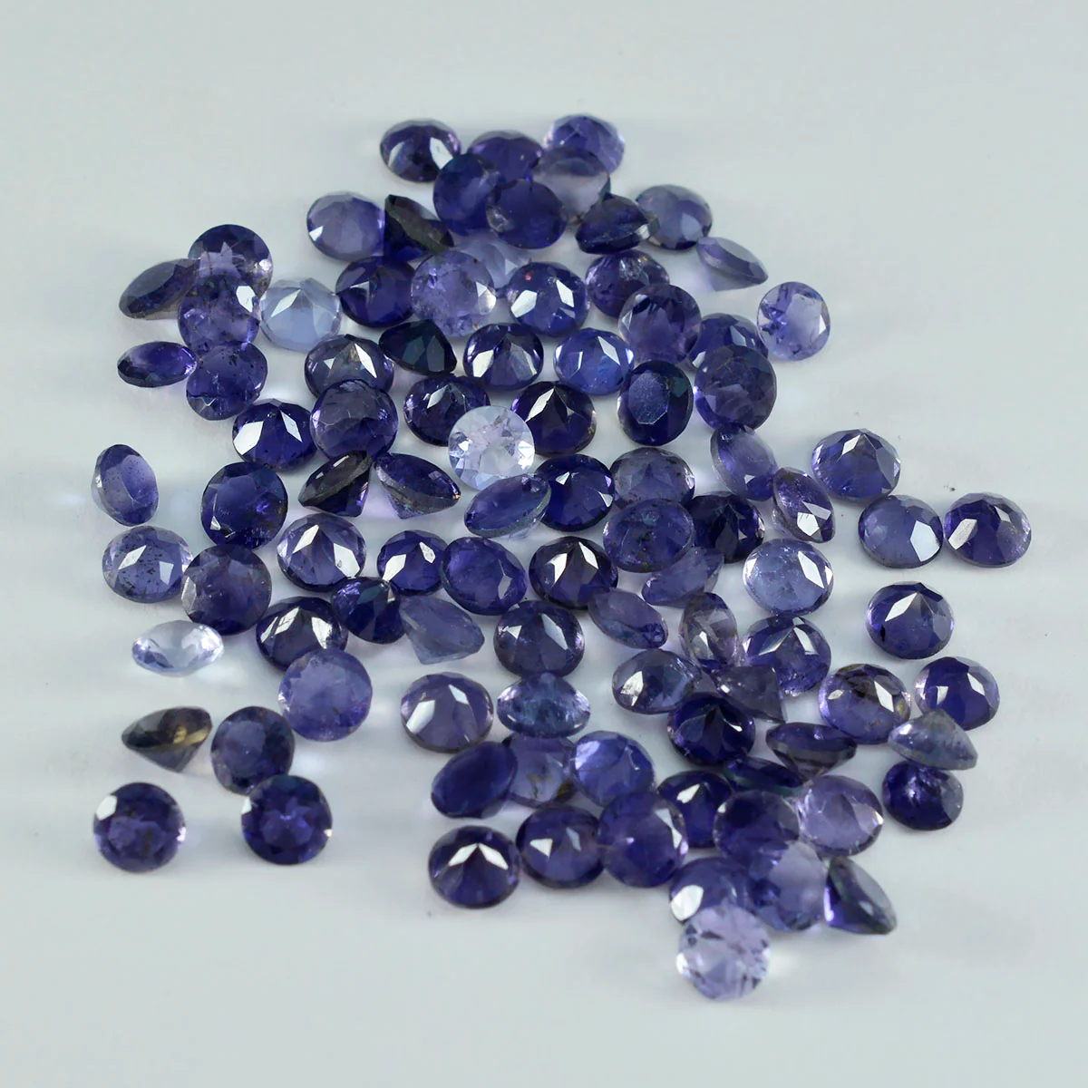 Iolite 1PC Tiny 6x6 MM Round Faceted Blue Polished Semi Precious Loose Gemstones - Image 3