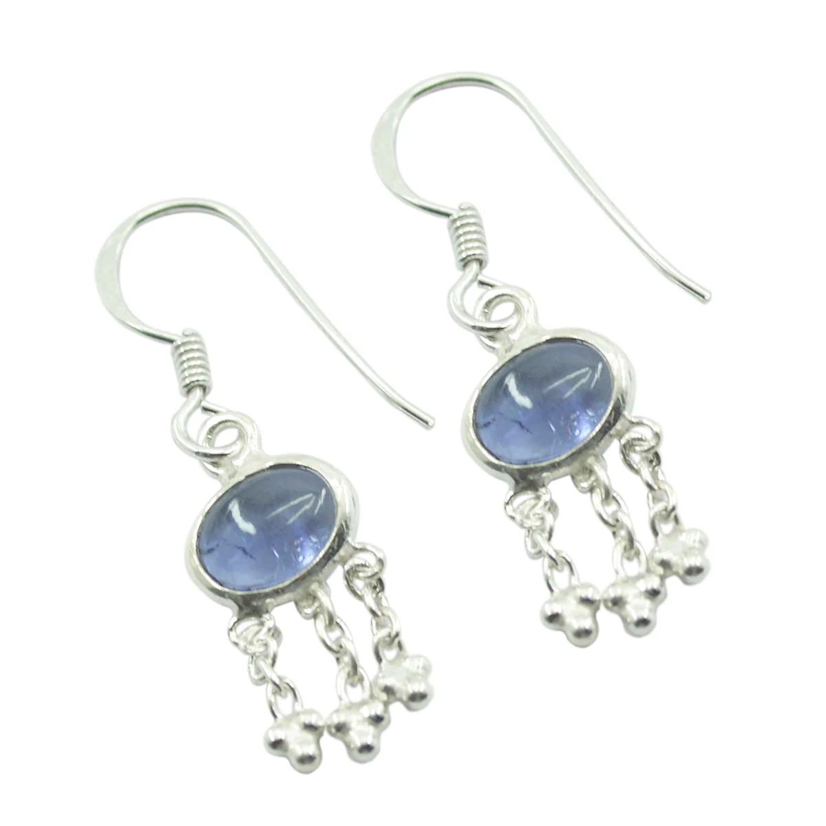 Iolite Middle Eastern Addison multiple Dangle Blue Sterling Silver Earring - Image 3