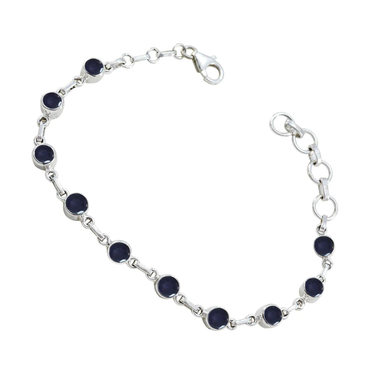 Iolite Oktoberfest Stuttgart Dainty Blue 925 Silver Links Bracelet - Image 2
