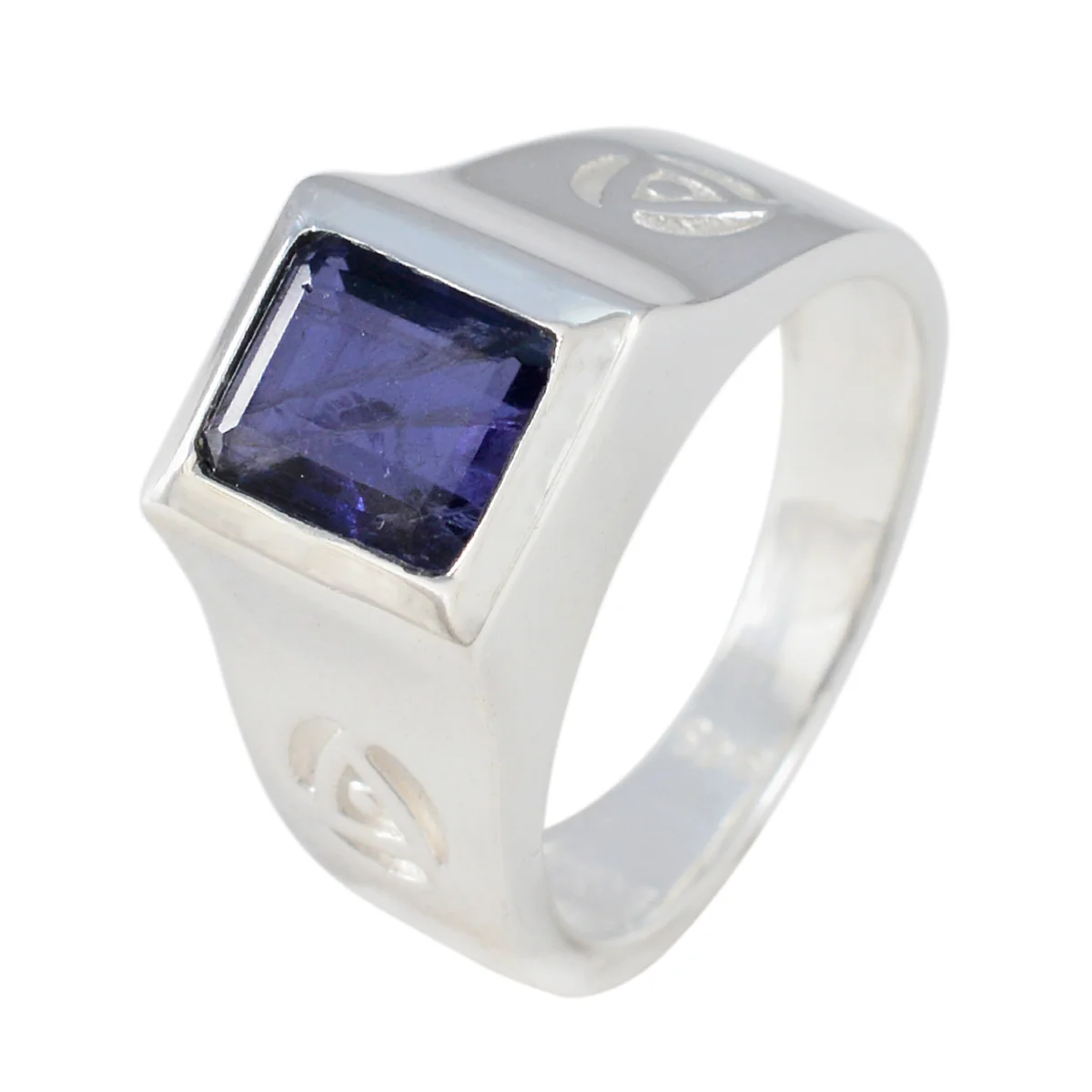 Iolite Solitaire African 925 Sterling Silver Blue Gemstones Versatile Contemporary Ring Jewelry - Image 2
