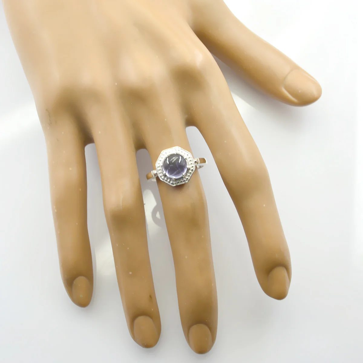 Iolite Solitaire American Silver Blue Gemstone Whisper-thin Luxurious Ring Jewellery - Image 2